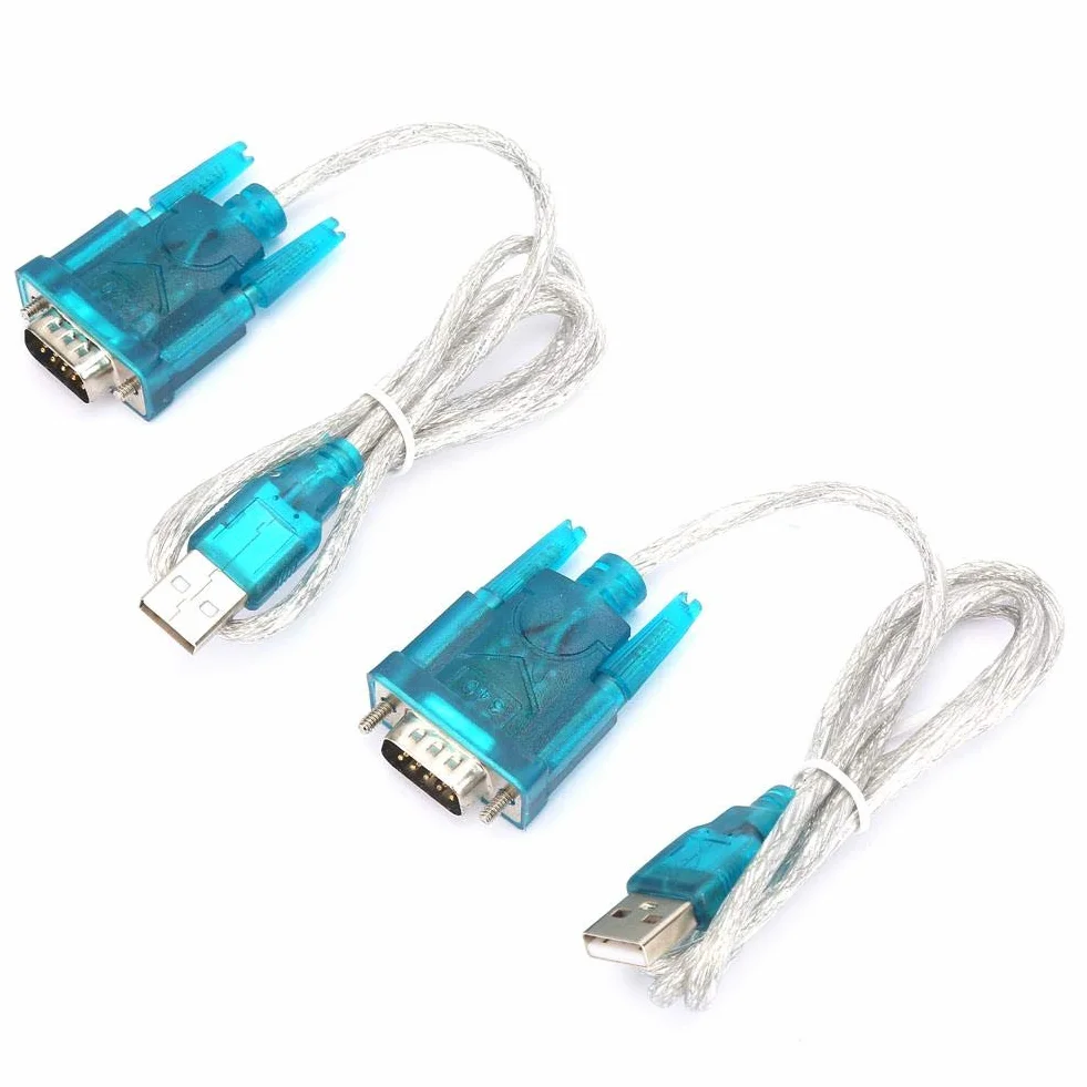 Adapter USB na RS232 2 sztuki HL-340 - kabel szeregowy 9-pinowy, pasuje do Win95/98/ME/2000/XP/Win7 32bit/64bit/Vista