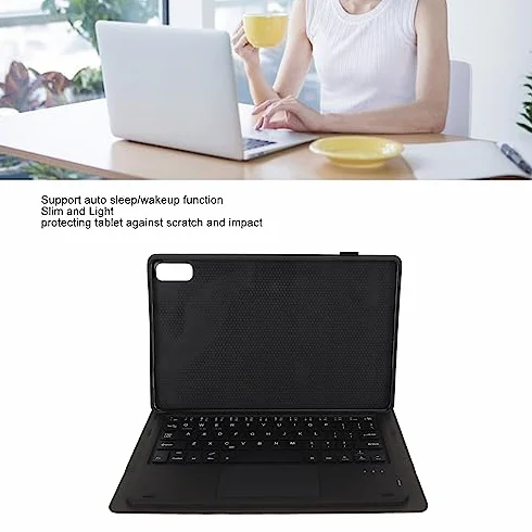 Etui na klawiaturę z gładzikiem Bluetooth do Tab P11 2. Generacji/Pad Plus 2023 11,5 Cala, Odłączany futerał (BLACK)
