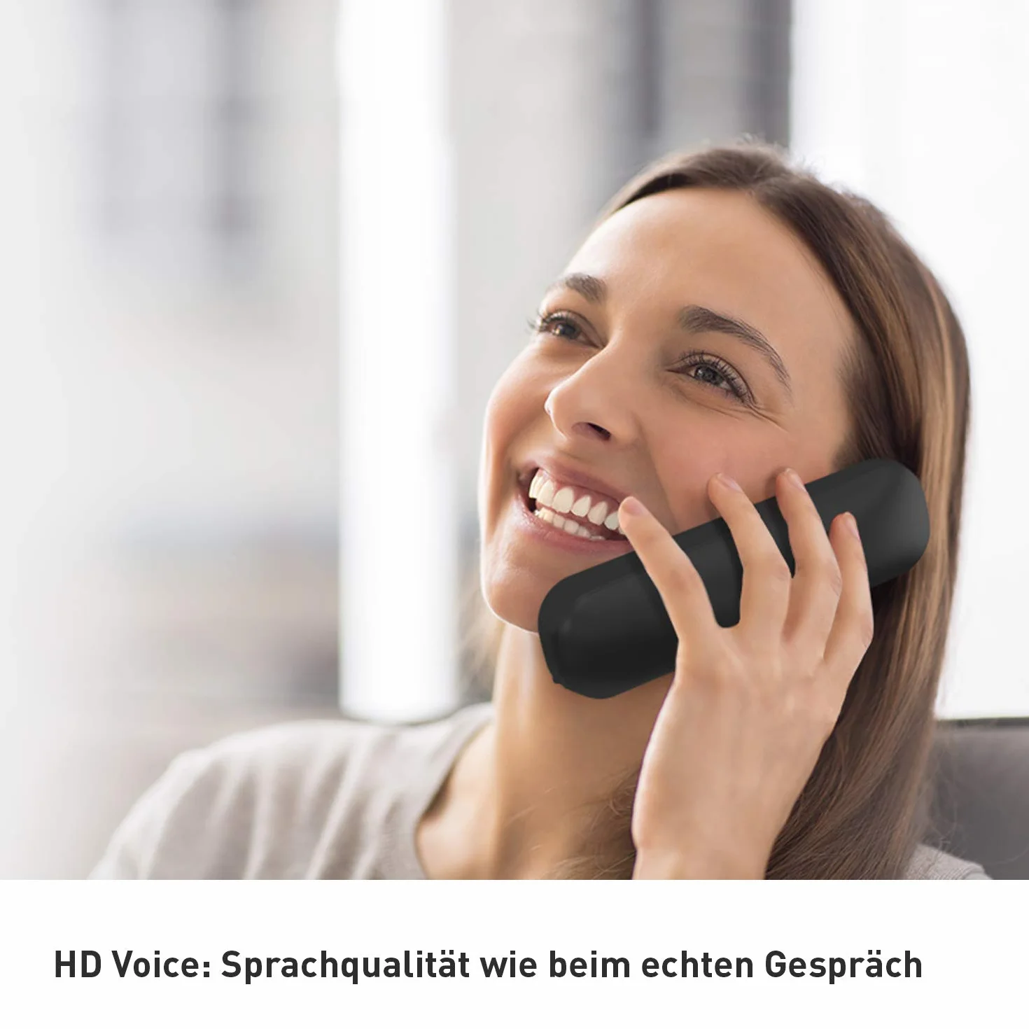 Panasonic KX-TGQ200GB DECT IP telefon (bezprzewodowy, kompatybilny z CAT-iq 2.0, tryb głośnomówiący, blokada dzwoniącego, Eco-Plus, telefon cyfrowy), czarny