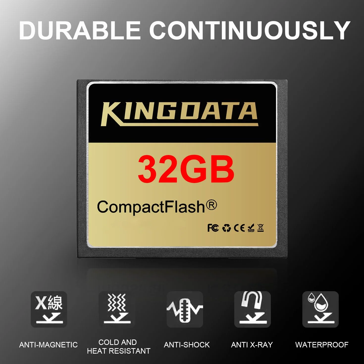Karta CompactFlash 32 GB CF133X FAT32 Typ I do aparatów cyfrowych w stylu vintage