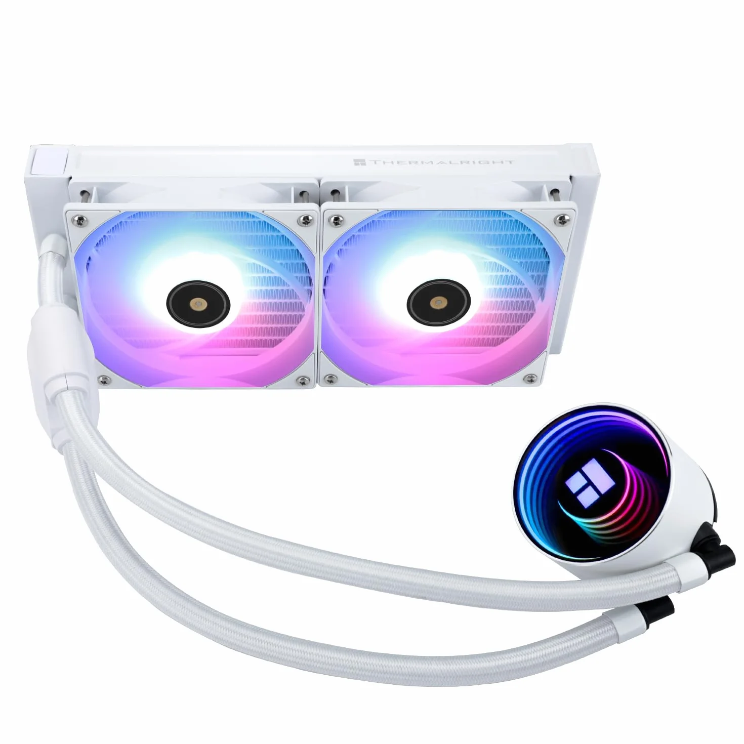 Thermalright Frozen Notte 240 White ARGB V2 ciekły procesor chłodzący 240 mm Aio podwójny wentylator PWM 2000 RPM AMD AM4/AM5 Intel LGA1851/1700/115x
