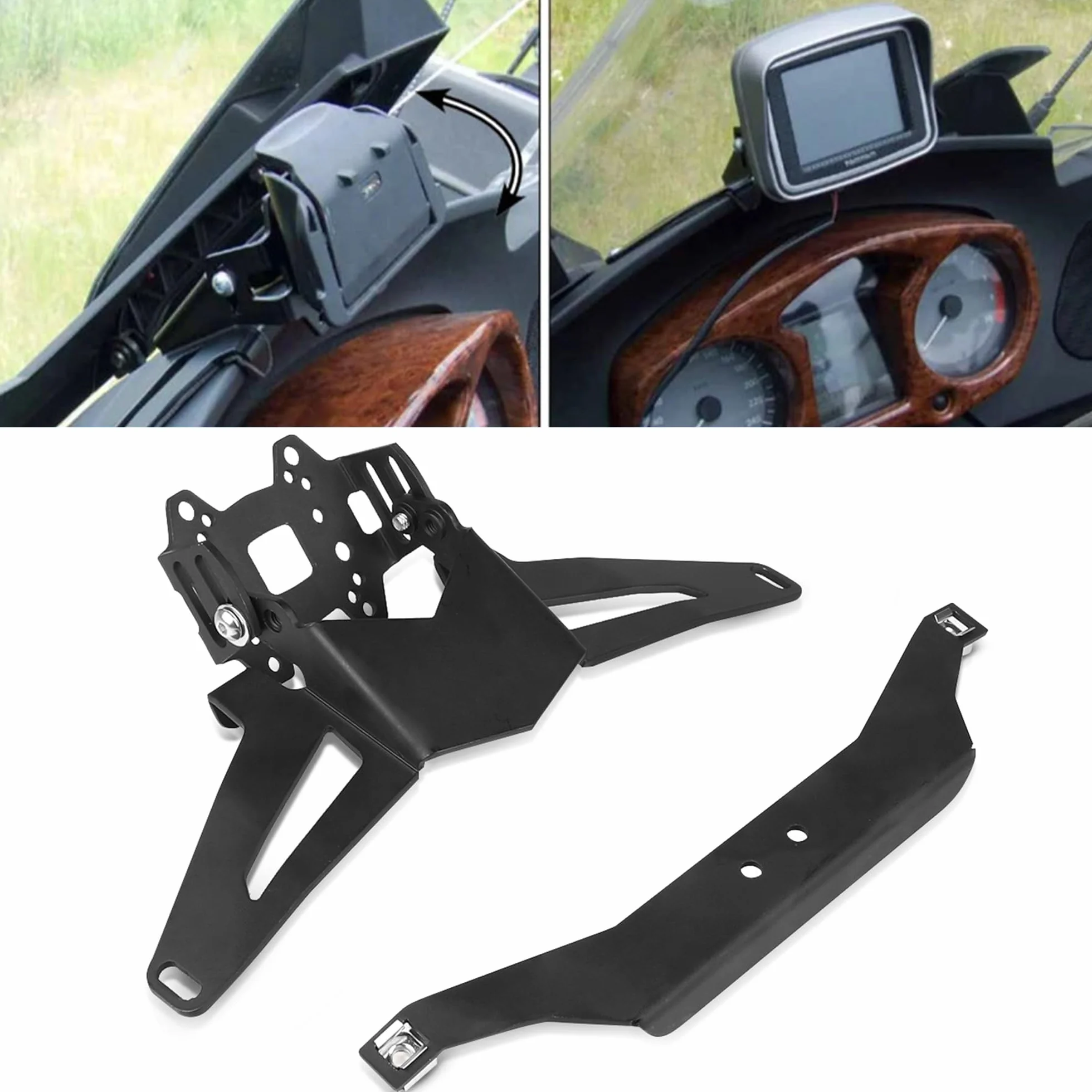 R1200RT uchwyt nawigacyjny do motocykla, uchwyt do telefonu komórkowego GPS do R1200RT R 1200 RT 2005 2006 2007 2008 2009-czarny