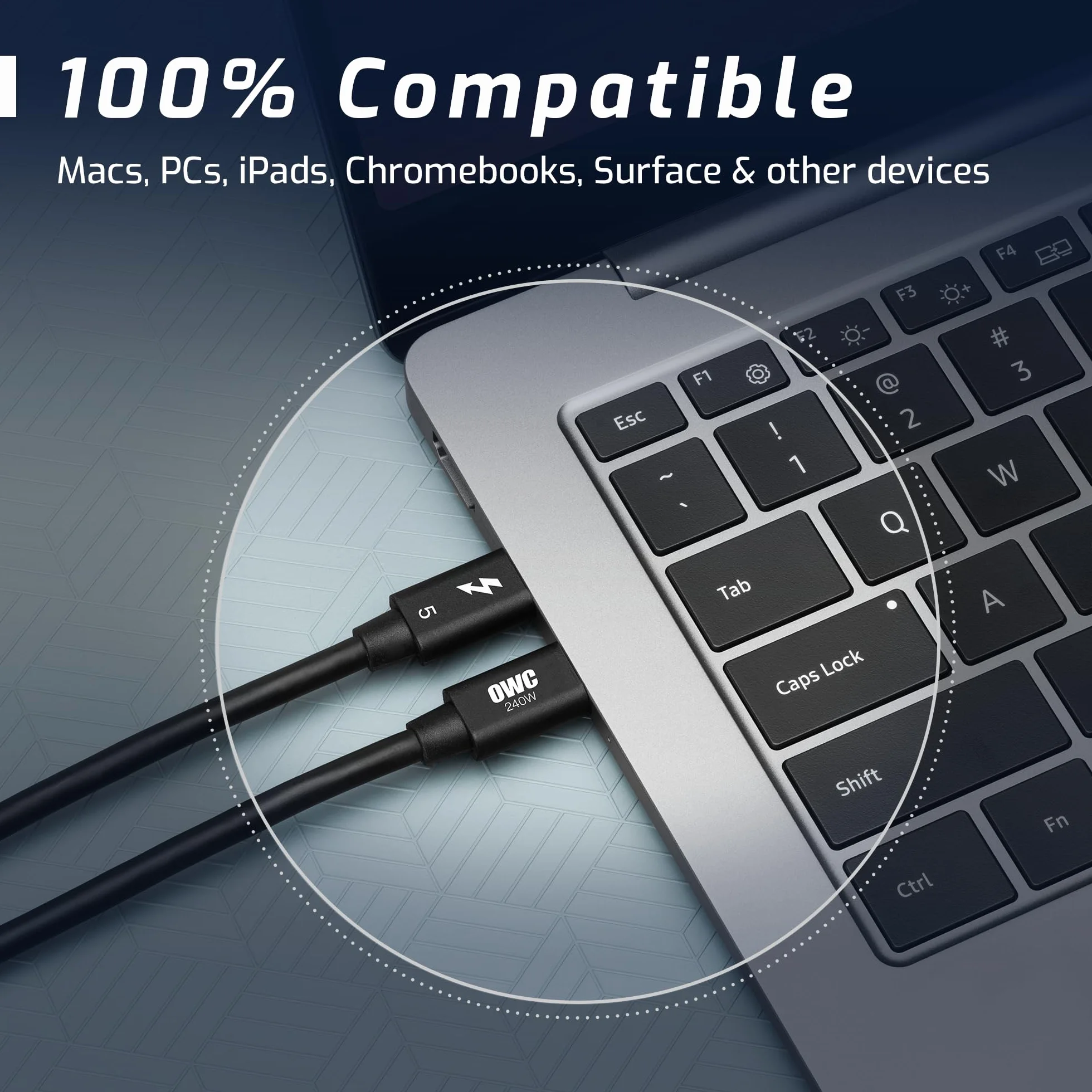 Kabel OWC Thunderbolt 5/USB-C o długości 1 metra