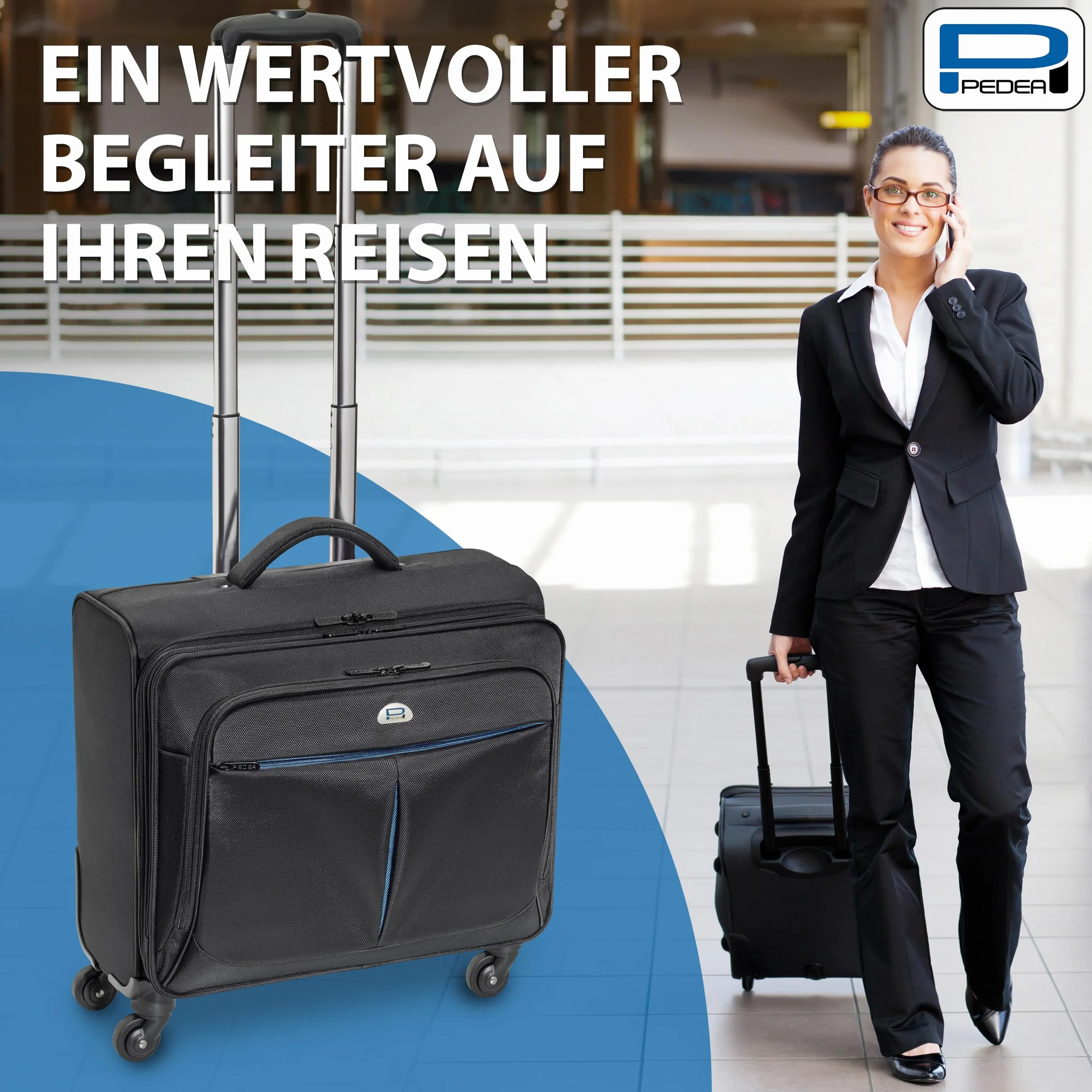 PEDEA Business Trolley Premium Plus walizka na laptopa 43,9 cm czarna