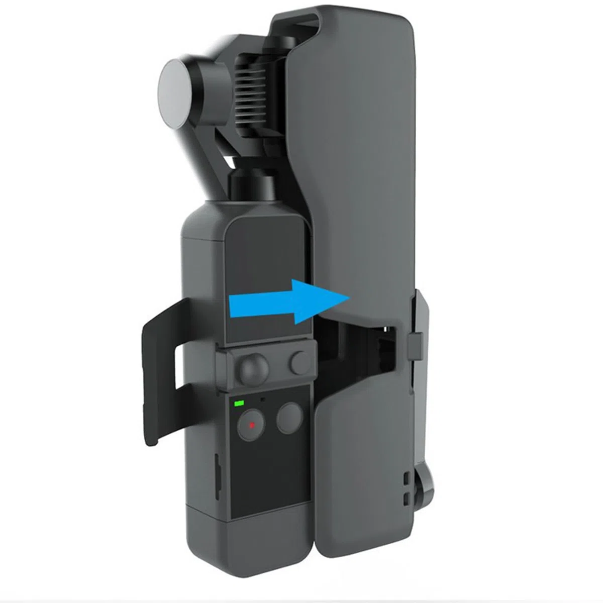 SHEAWA Pokrowiec ochronny pokrowiec zewnętrzny futerał ochronny na zarysowania etui z paskiem do DJI Pocket 2, Czarny, przenośność