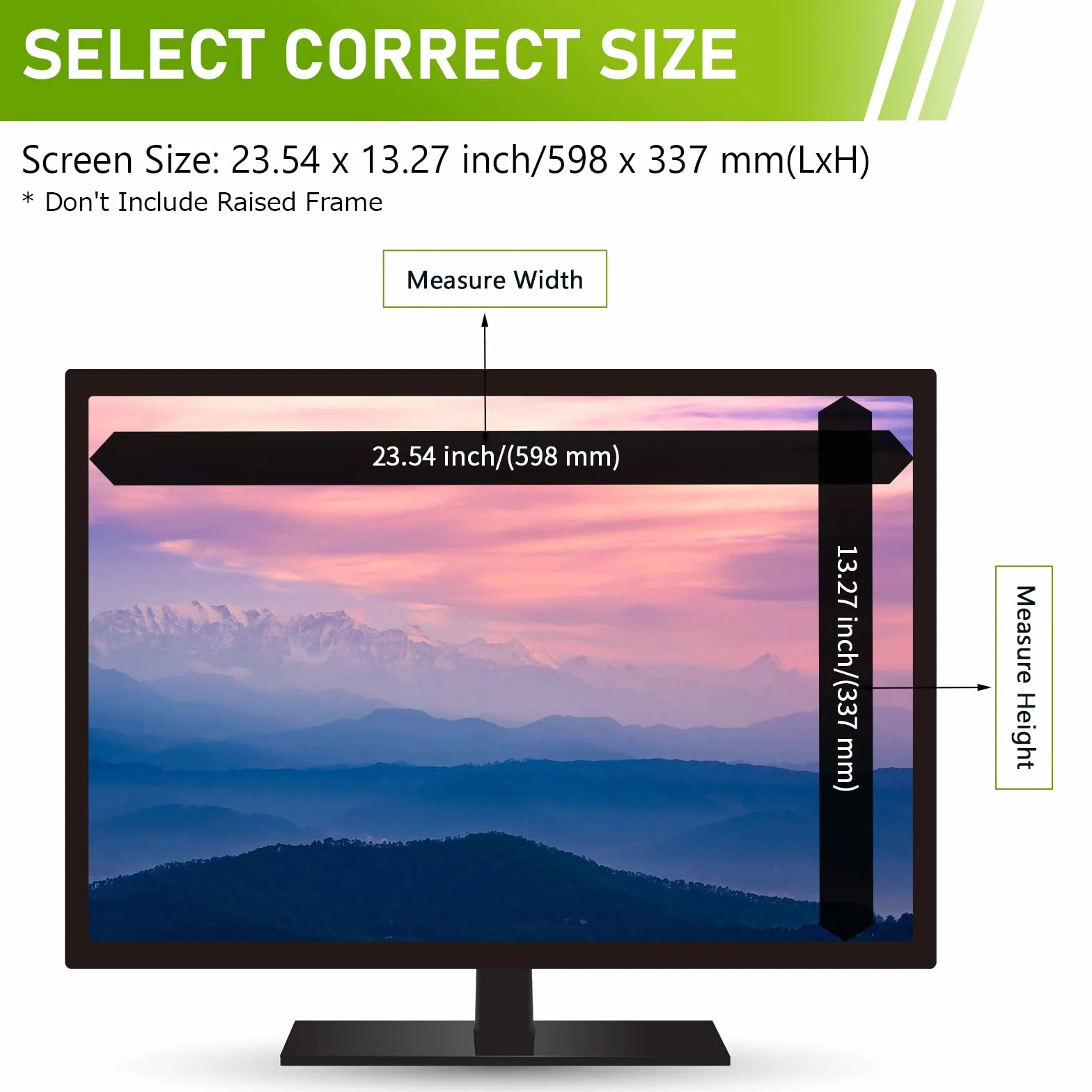 LAMA Filtr prywatyzujący do monitora 27", uniwersalna, ochrona prywatności, ochrona ekranu z ochroną przed wzrokiem, ochrona przed niebieskim światłem i ochroną przed oślepieniem 16:9 (598 x 337 mm)
