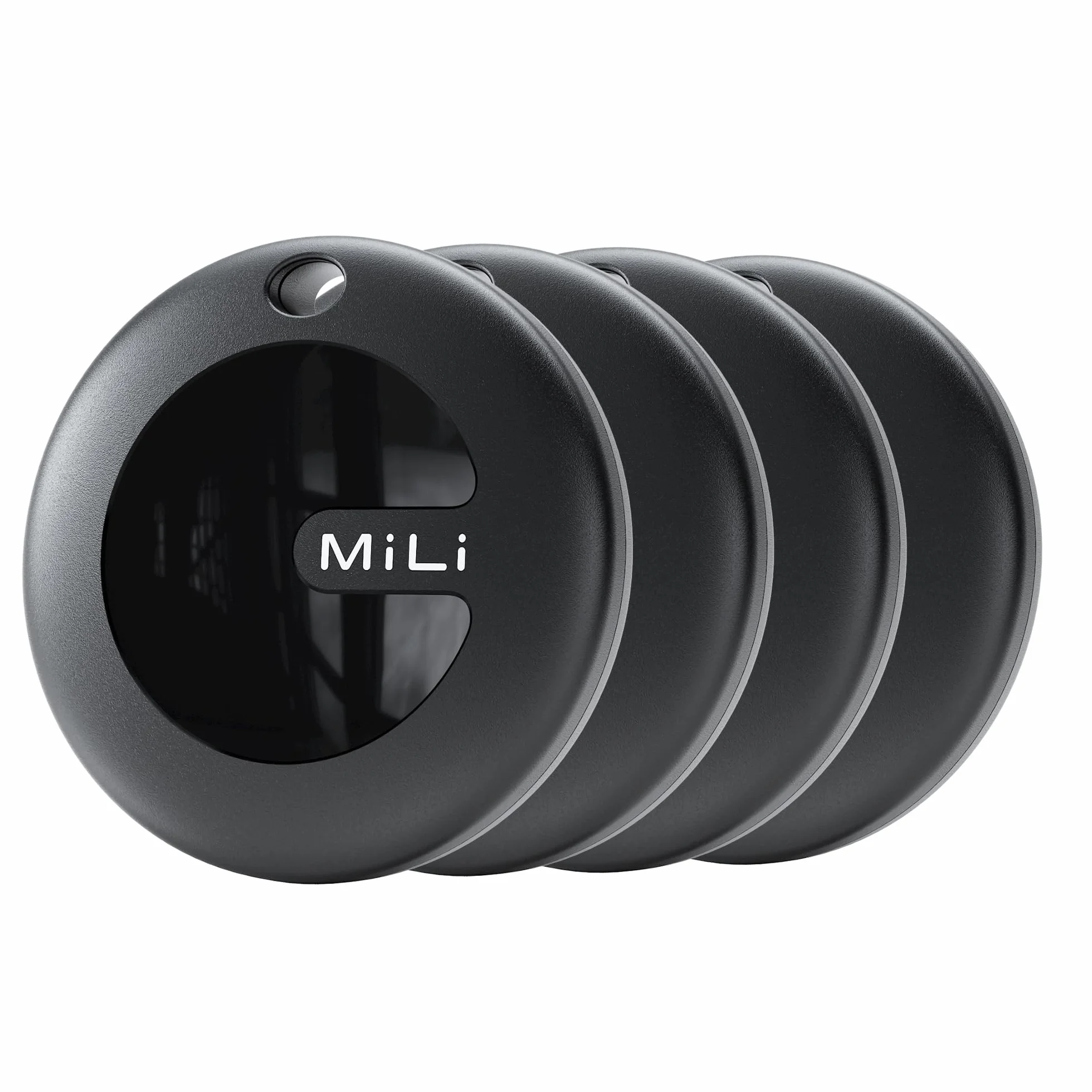 MiLi MiTag Duo Lokalizator Bluetooth dla Android i iOS, Inteligentny Tracker Kluczy i Bagażu, Kompatybilny z Google Znajdź moje urządzenie i Apple Find My, Z Wymienną Baterią, 4 Pack