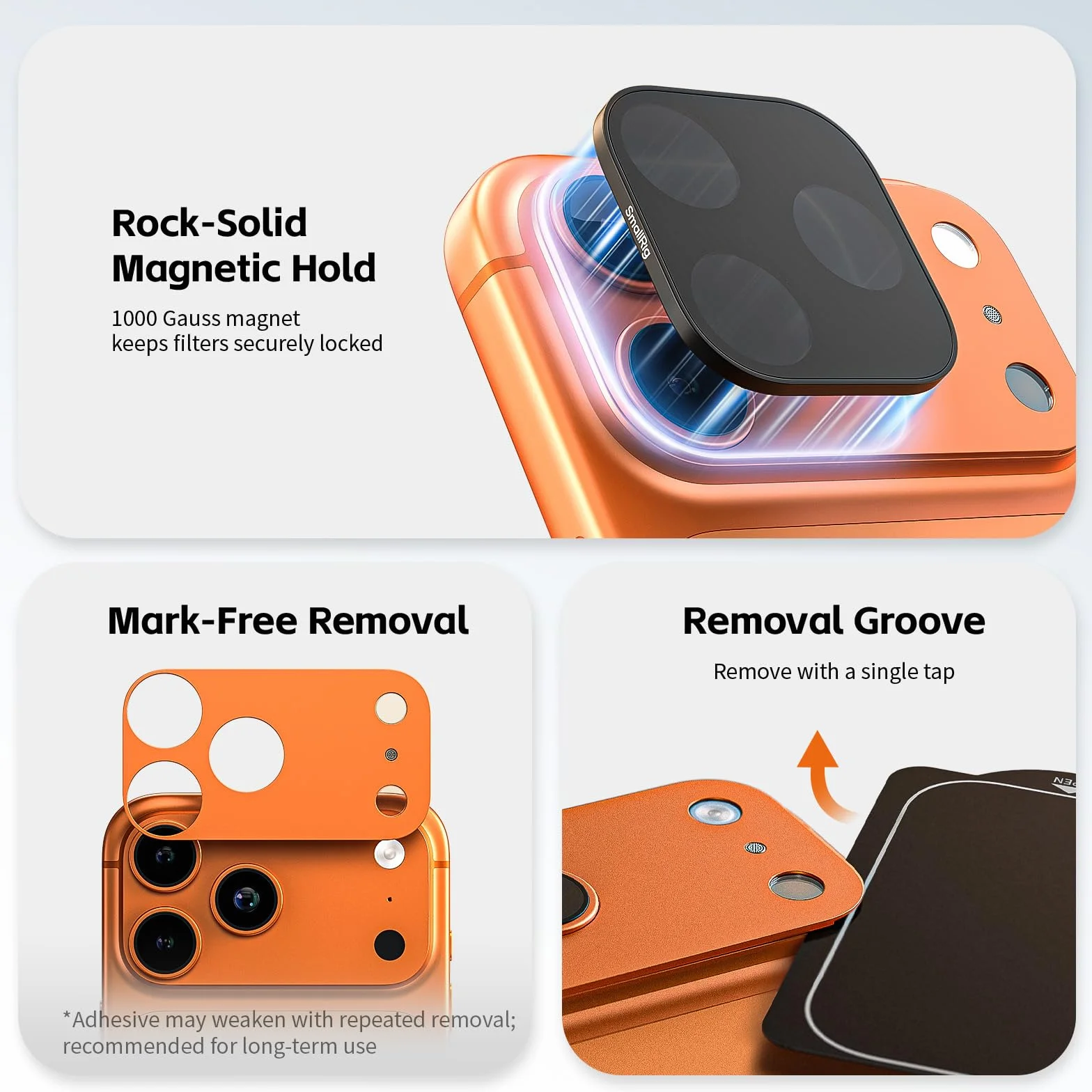 SmallRig Kwadratowy zestaw filtrów ND i czarnej mgły do iPhone'a 17 Pro (niebieski) 6073