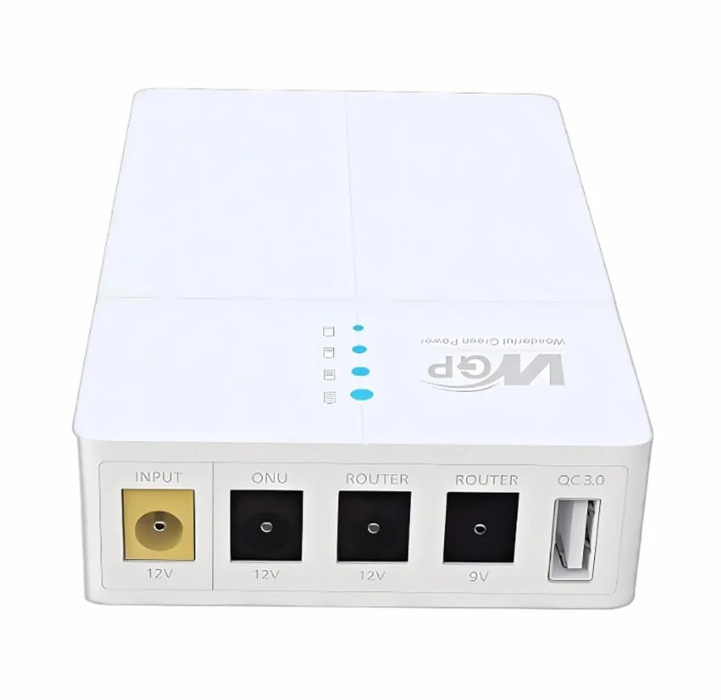 Zasilacz awaryjny Mini UPS 12V, 13500mah Zasilacze awaryjne bateria zapasowa ups bank mocy do routera WiFi ONU kamery, Back up Battery Powerbank z Wyjście 9V 12V DC 5V USB QC3.0