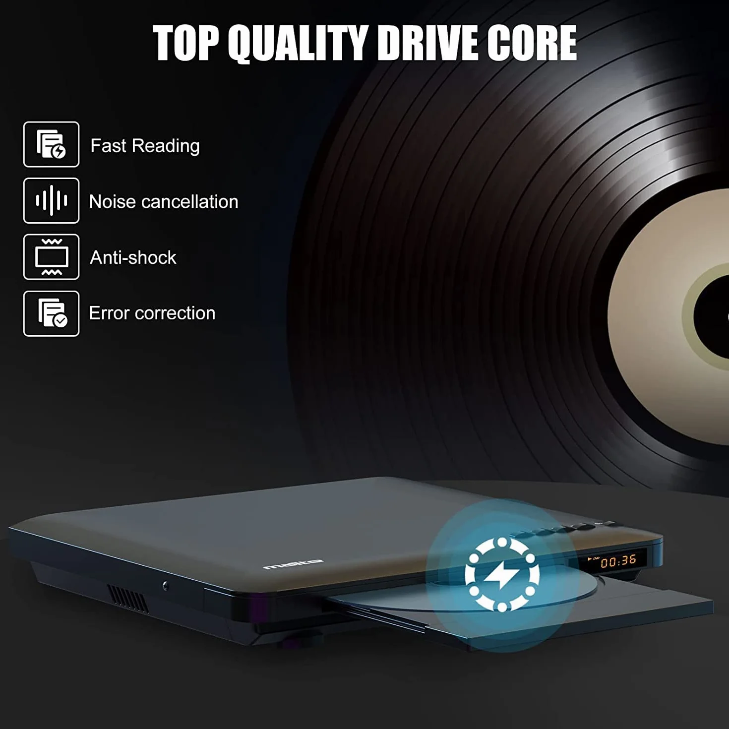 Odtwarzacz DVD do telewizora z wyjściem HDMI RCA, odtwarzacz DVD dla wszystkich regionów z funkcją odtwarzania z pamięci, skalowanie HD 1080P, wejście USB, zintegrowany system NTSC/PAL, kabel