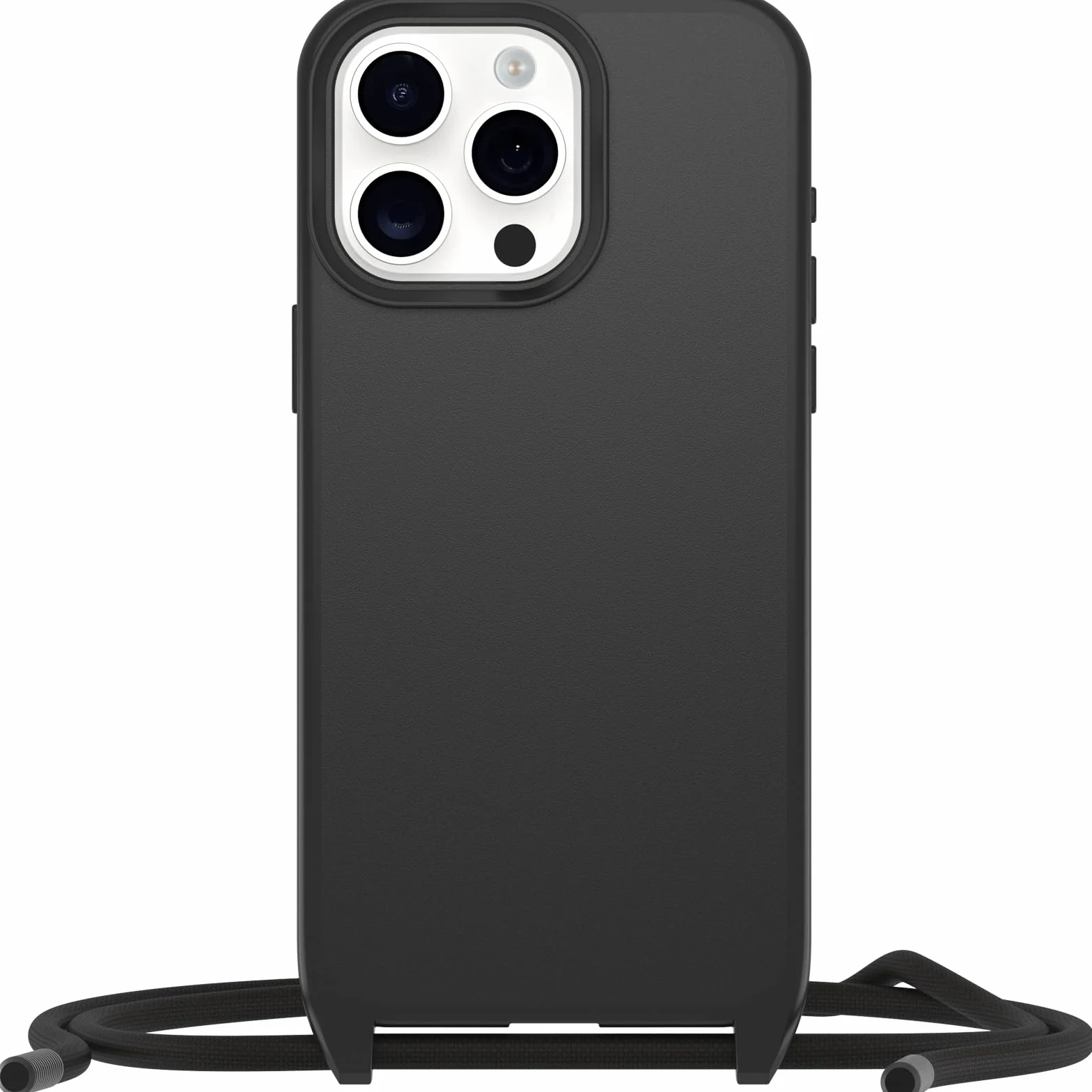 OtterBox React etui z MagSafe na iPhone 15 Pro Max, ultracienkie, z regulowanym paskiem na szyję, czarne