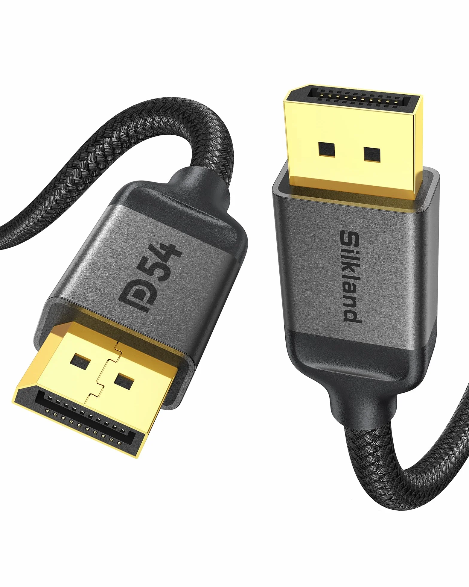 Silkland 16K Kabel DisplayPort 2.1 7.5M, Obsługuje 10K@60Hz, 8K@120Hz, 4K@240Hz/180Hz/165Hz/144Hz, 54Gbps, HDR, DSC 1.2a, G-Sync i Free-Sync, Kabel DP do Monitor, Graphics Card