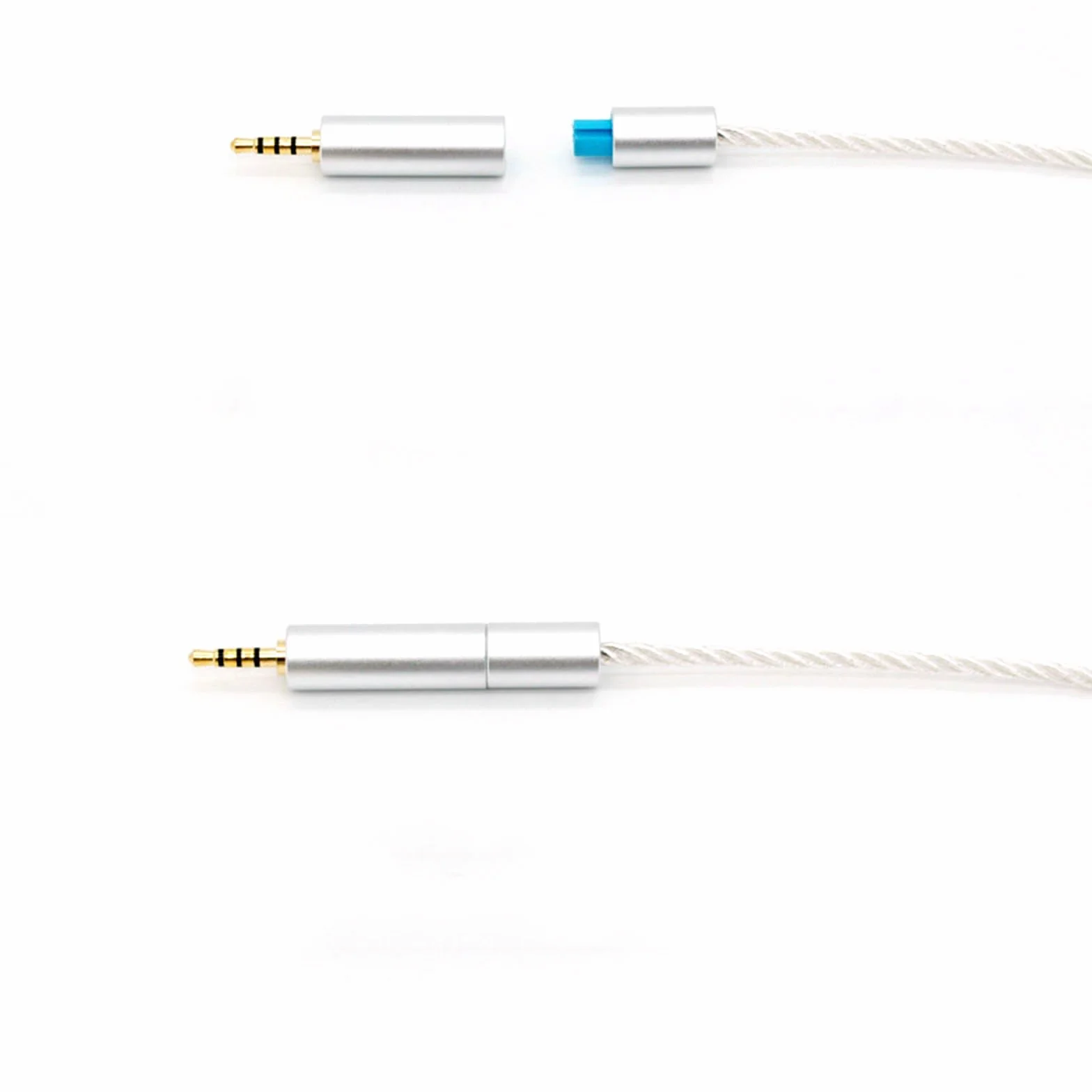 MMCX Zbalansowany Kabel 4.4 mm 2.5 mm 3.5 mm Adapter do Sennheiser IE200 IE300 IE600 IE900 Słuchawki Wymienny Przewód Srebrny