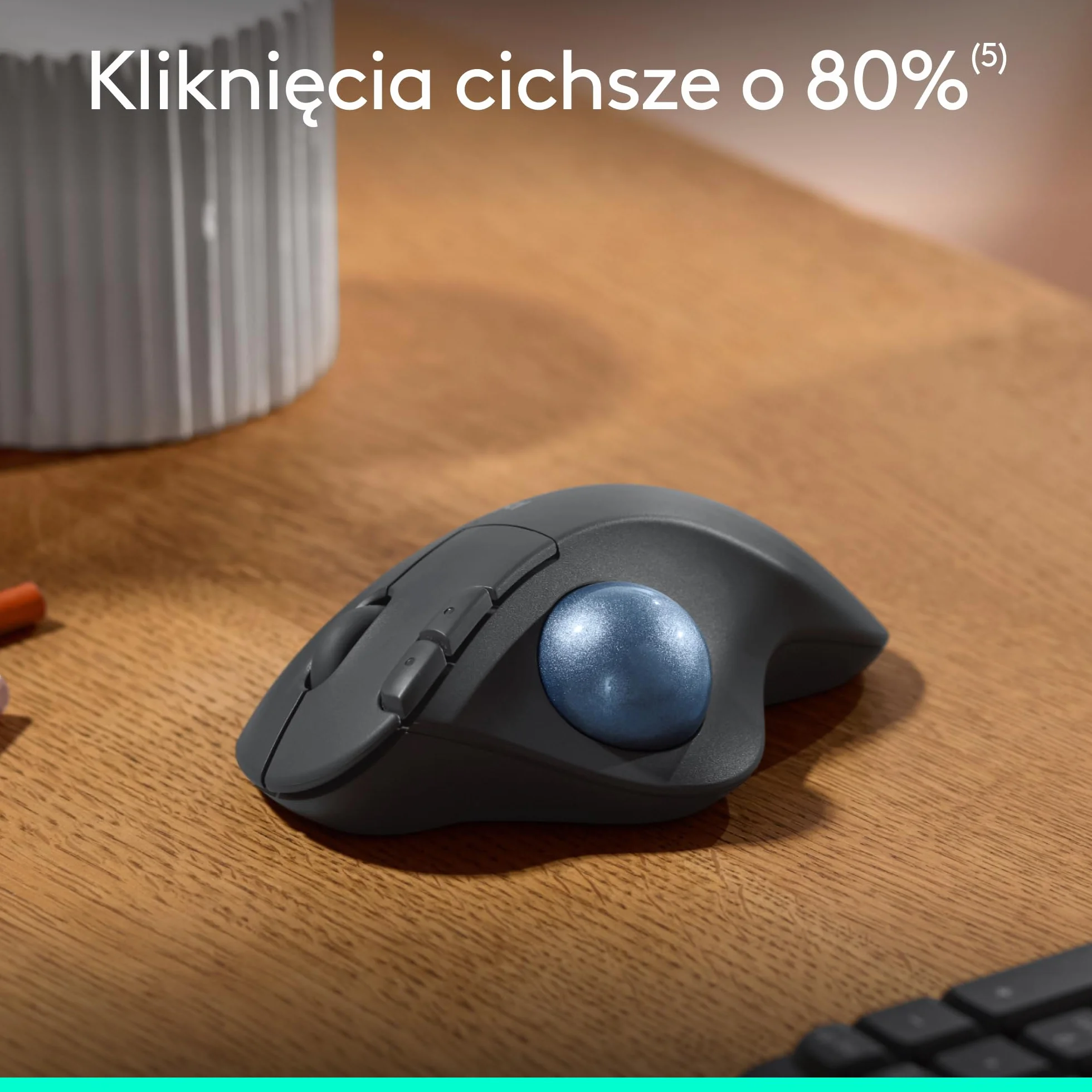 Logitech ERGO M575S bezprzewodowa mysz z trackballem ergonomiczna Bluetooth Grafit