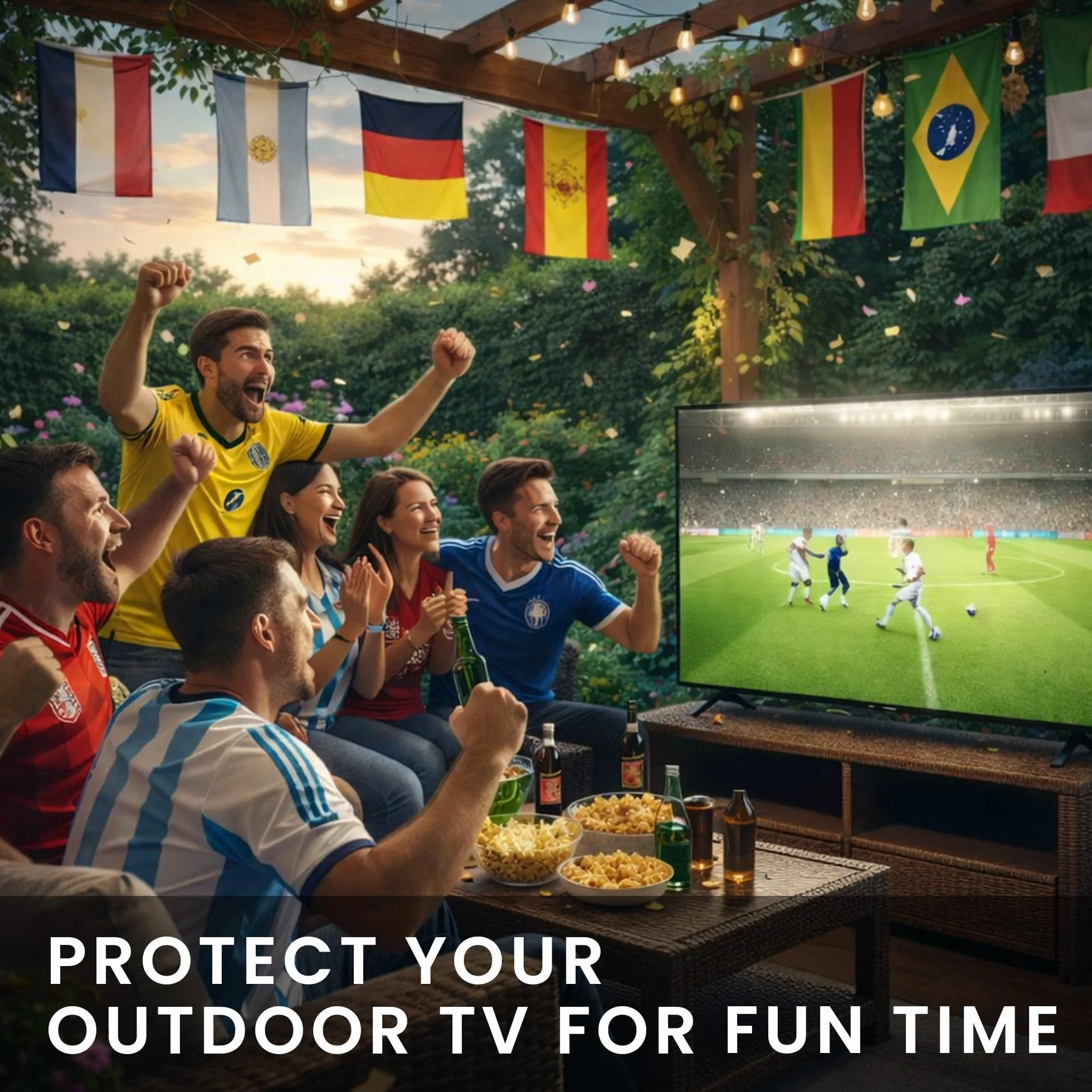 kwmobile 65" osłona TV Outdoor TV pokrowiec ochronny odporny na warunki atmosferyczne czarny