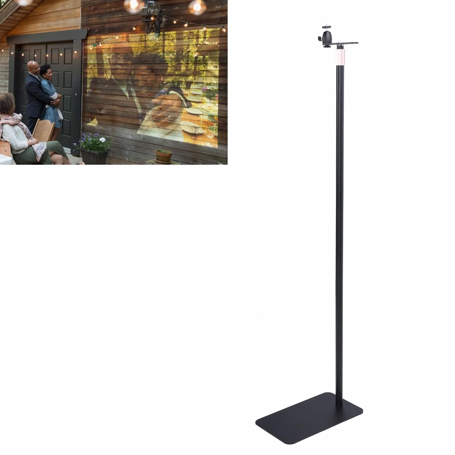Stojak na projektor z regulacją wysokości projector stand uchwyt podłogowy z głowicą kulową, uchwyt teleskopowy, szeroka kompatybilność, wyposażenie Fästen