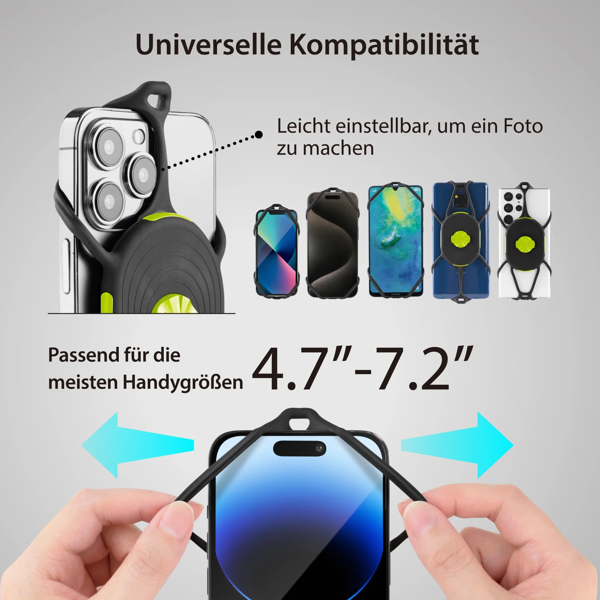 Bone Run and Bike Tie Connect Kit 2 magnetyczne, obracane o 360° szybkozłączki 2 w 1, uchwyty na telefon komórkowy do joggingu, jazdy na rowerze, uniwersalna, sportowa bransoletka, uchwyt na rower