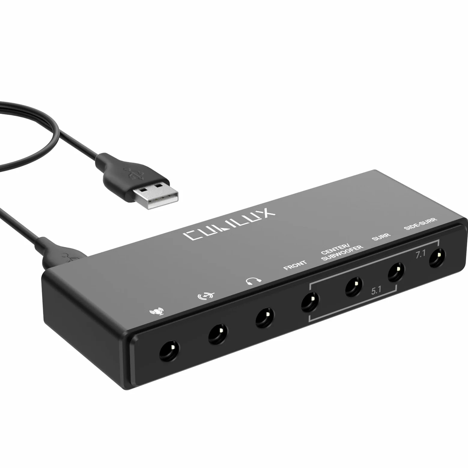 Karta dźwiękowa surround USB 7.1, częstotliwość próbkowania 48KHz-384KHz dla słuchawek, zewnętrzna karta dźwiękowa USB A wykonana w całości ze stopu aluminium do laptopa, komputera PC