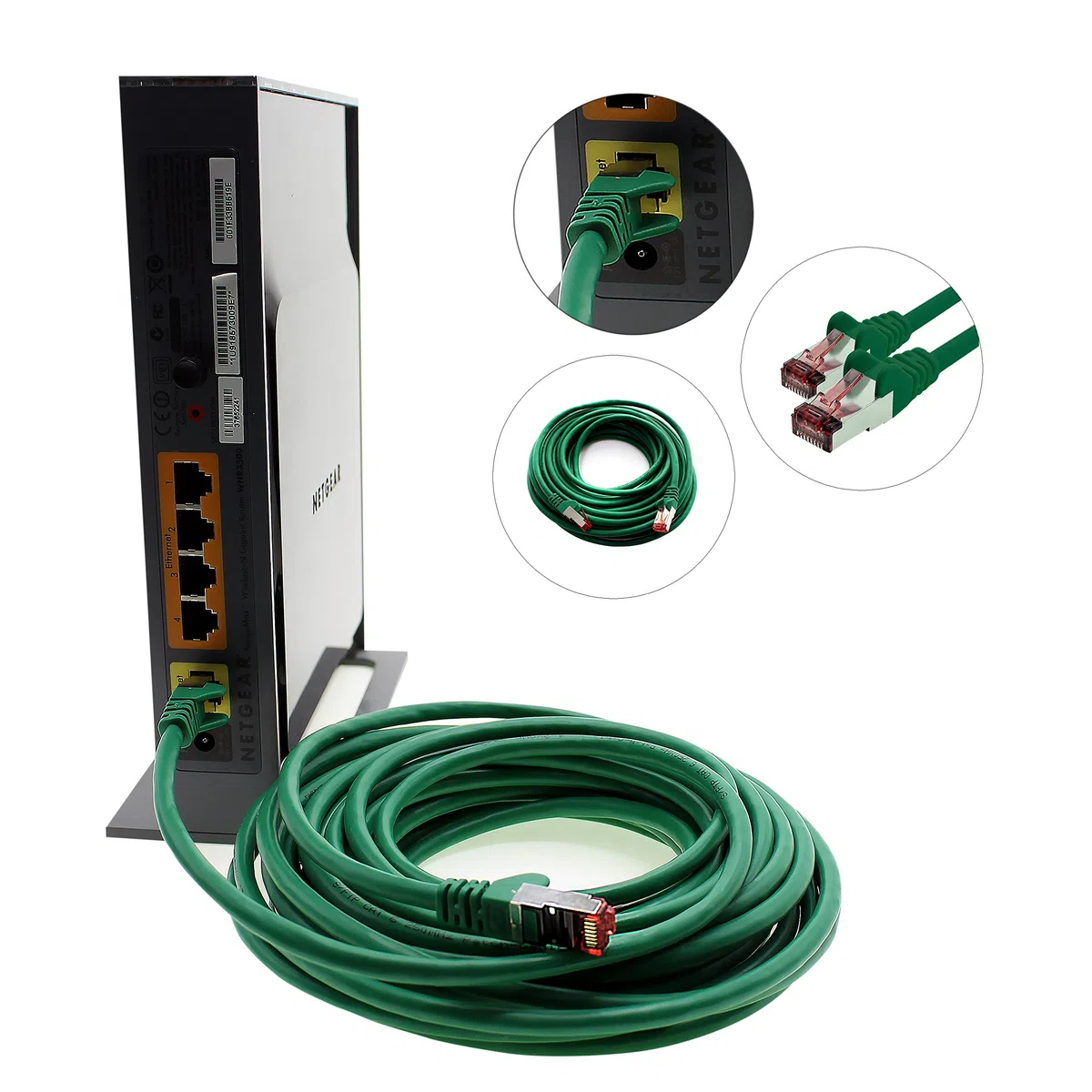 Kabel sieciowy Cat.6 2 m zielony - 5 x kabel Ethernetowy Lankabel Cat6 Lan kabel sieciowy Sftp Pimf kabel krosowy 1000 Mbit s