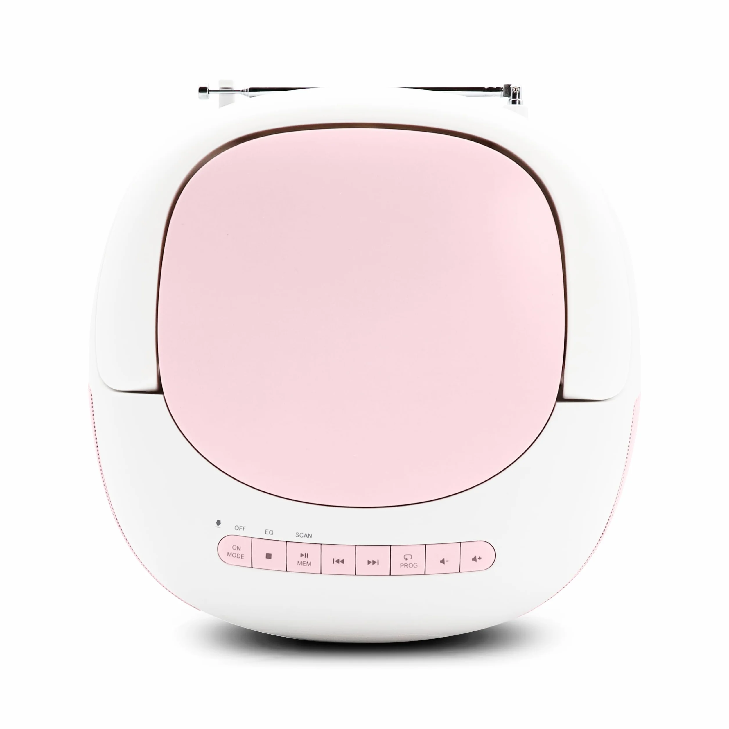 Metronic Przenośny odtwarzacz CD Radio Bluetooth Eden, MP3 z portem USB, odtwarzacz kart micro SD, radio CD - różowy - 477185