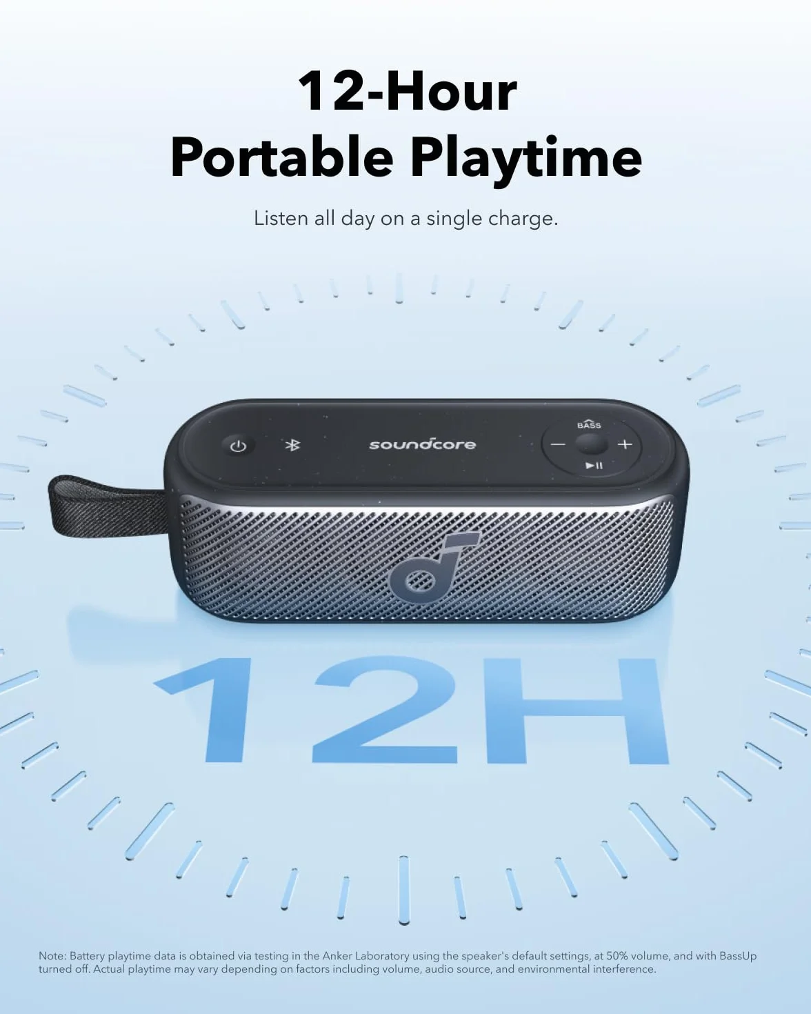 soundcore Motion 100 Głośnik Bluetooth, przenośny głośnik z bezprzewodową rozdzielczością Hi-Res, IPX7, ultraprzenośna konstrukcja do użytku na zewnątrz (czarny)