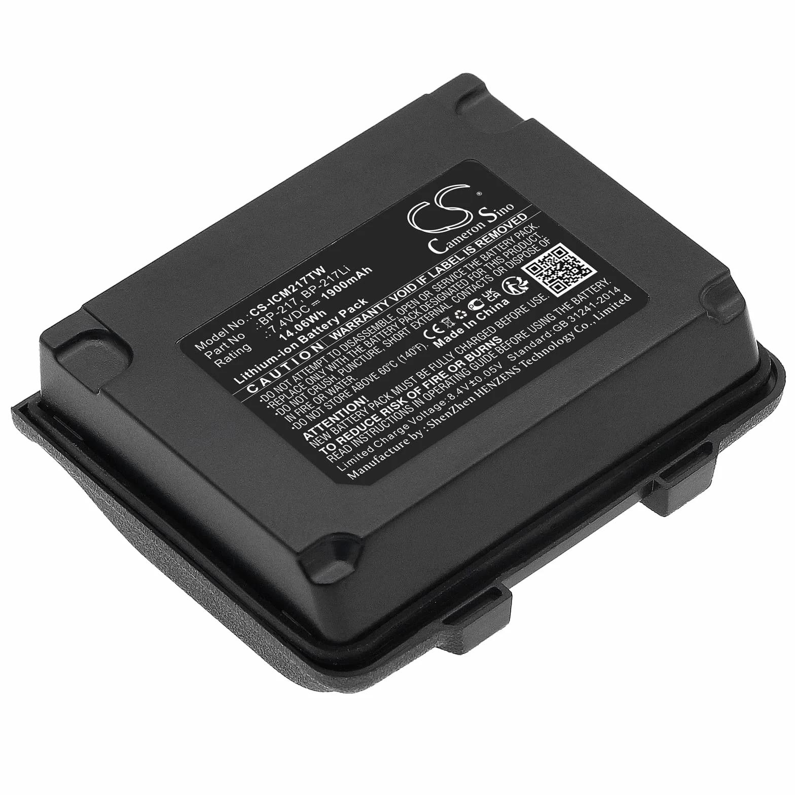 Cameron Sino akumulator do Icom IC-80AD, IC-91A, IC-91AD, IC-E80D, IC-E90, IC-E91, IC-T90, IC-T90A, IC-T90E, IC-T91, ID-91 PN:Icom BP-217, BP-217Li 1900mAh / 14.0 6 Wh