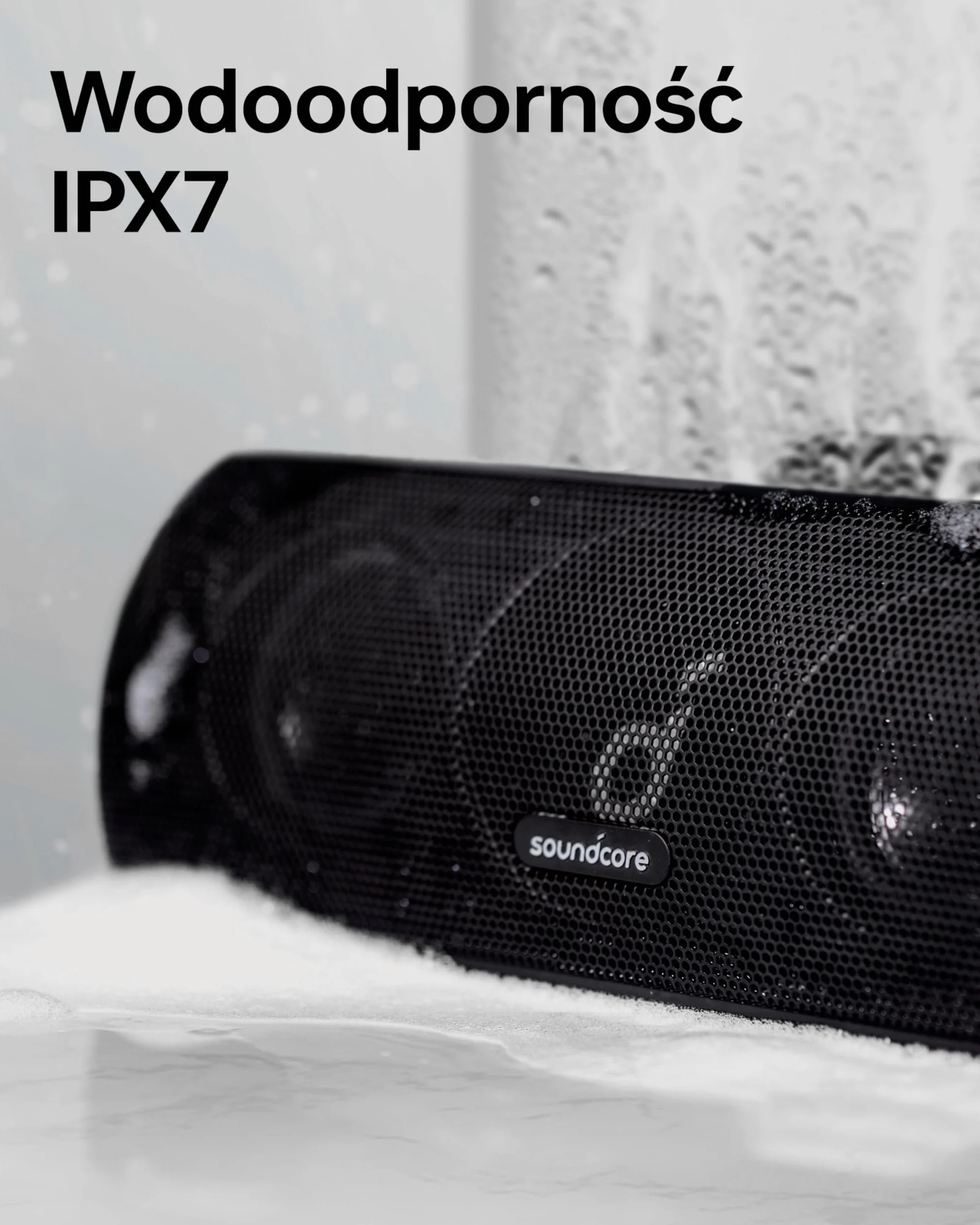 Soundcore Motion+ bezprzewodowy głośnik Bluetooth wysokiej jakości 30 W, rozszerzony bas i wysokie tony, z aplikacją, możliwość dostosowania EQ, 12-godzinny czas odtwarzania (Czarny)