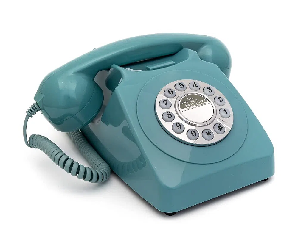 GPO Retro GPO746DPBBL 746 Pulpit Push Button Telefon - Niebieski