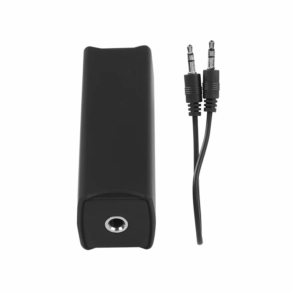 Geräuschisolator, 3,5 mm Erdungsschleifen Geräuschisolator für Heim- und Auto Stereoanlagen (schwarz)