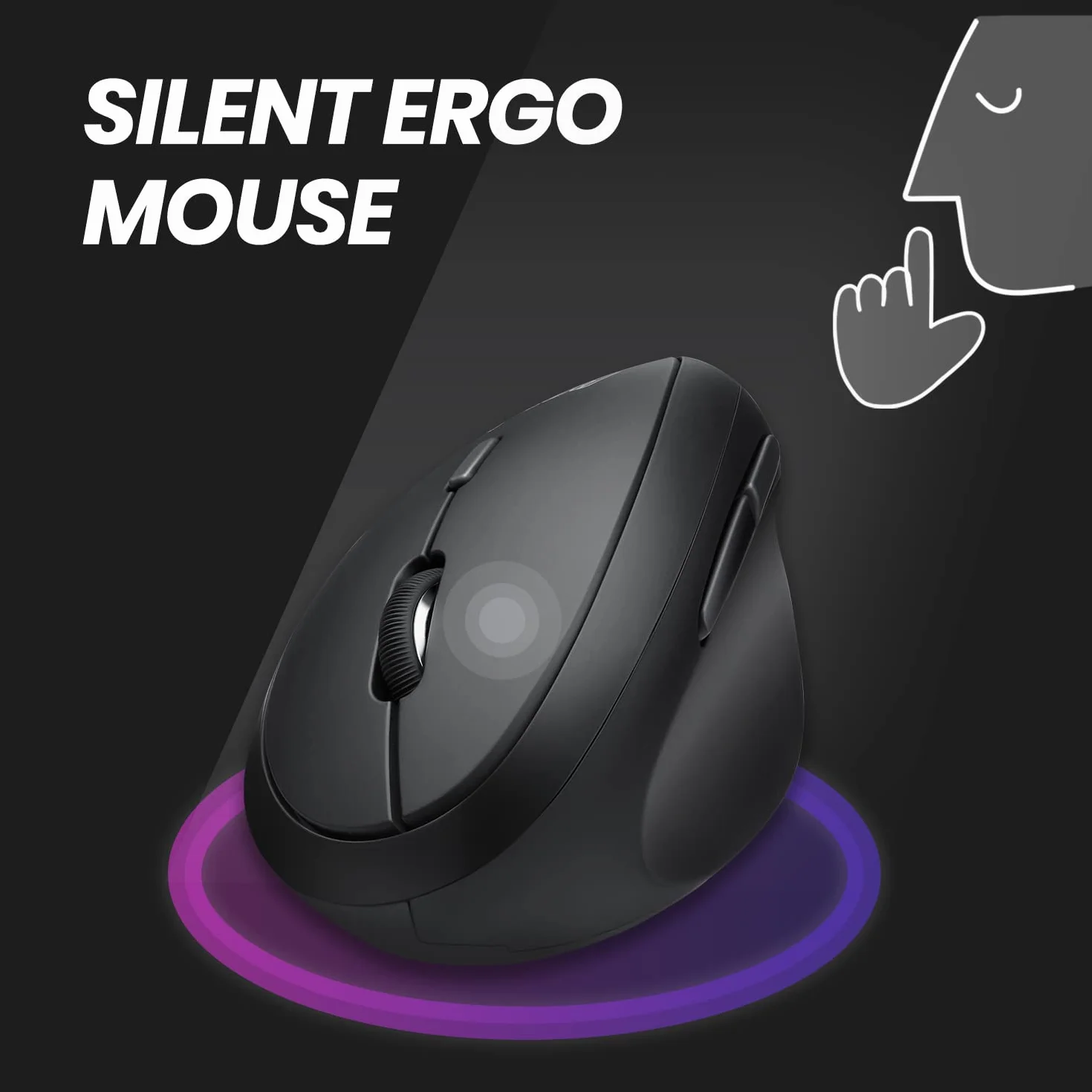 Perixx PERIDUO-606A, 3-in-1 Wireless Compact Ergonomiczna klawiatura z pionową klawiaturą myszy i numeryczną - Regulowany odpoczynek dłoni - Tilt Wheel - Membrane Low Profile Keys - US English Layout