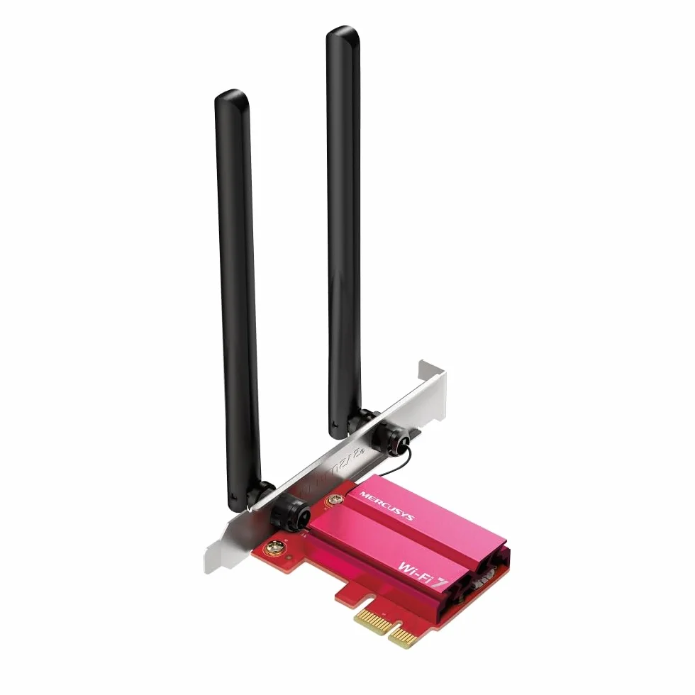 Mercusys MA37BE PCIe BE6500Mbps Wi-Fi 7 Bluetooth 5.4 Karta WiFi PC Tri-Band