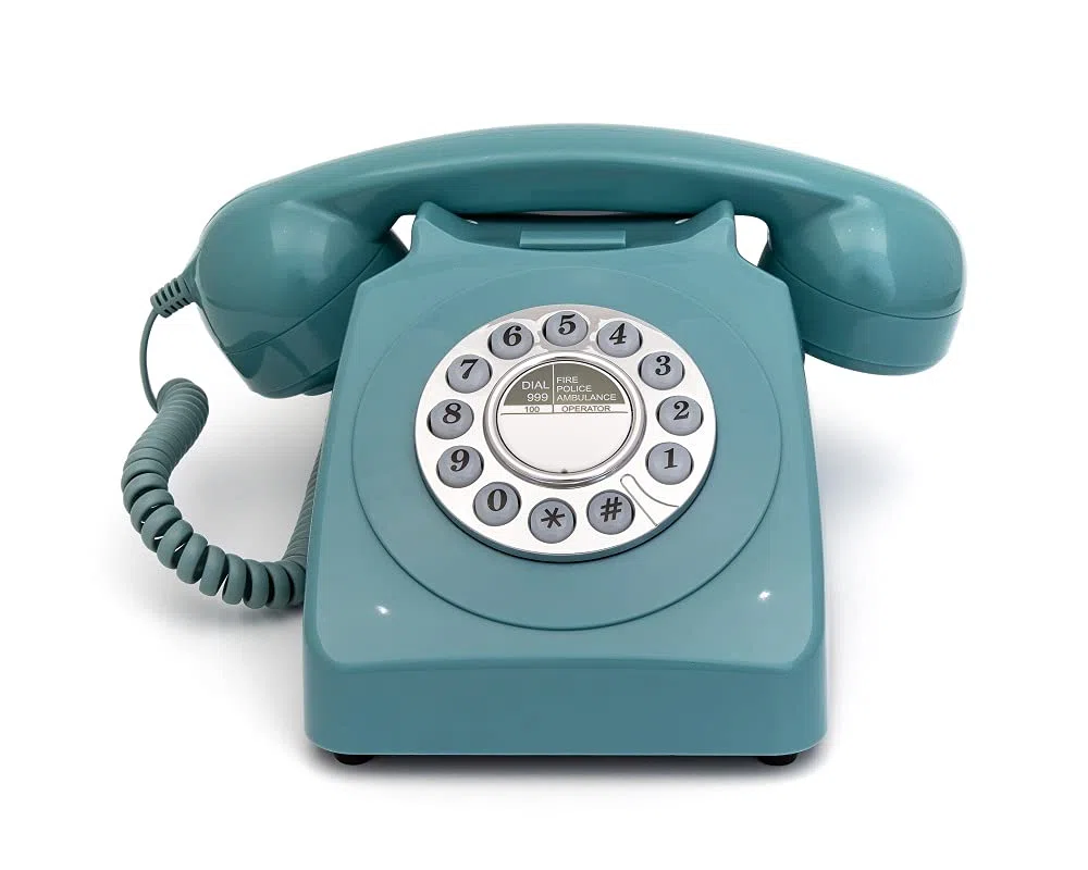 GPO Retro GPO746DPBBL 746 Pulpit Push Button Telefon - Niebieski