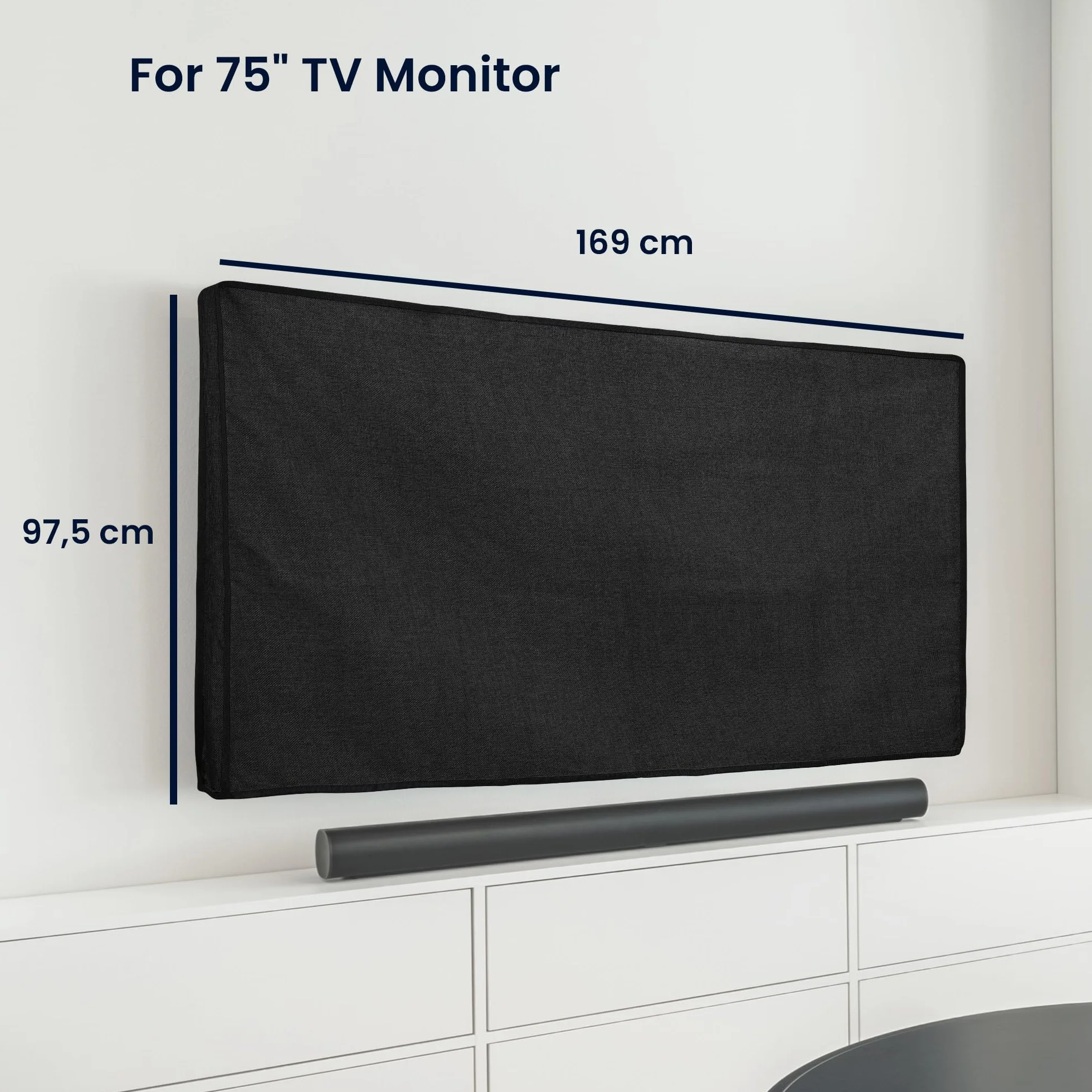 kwmobile Etui ochronne na telewizor 75" czarna