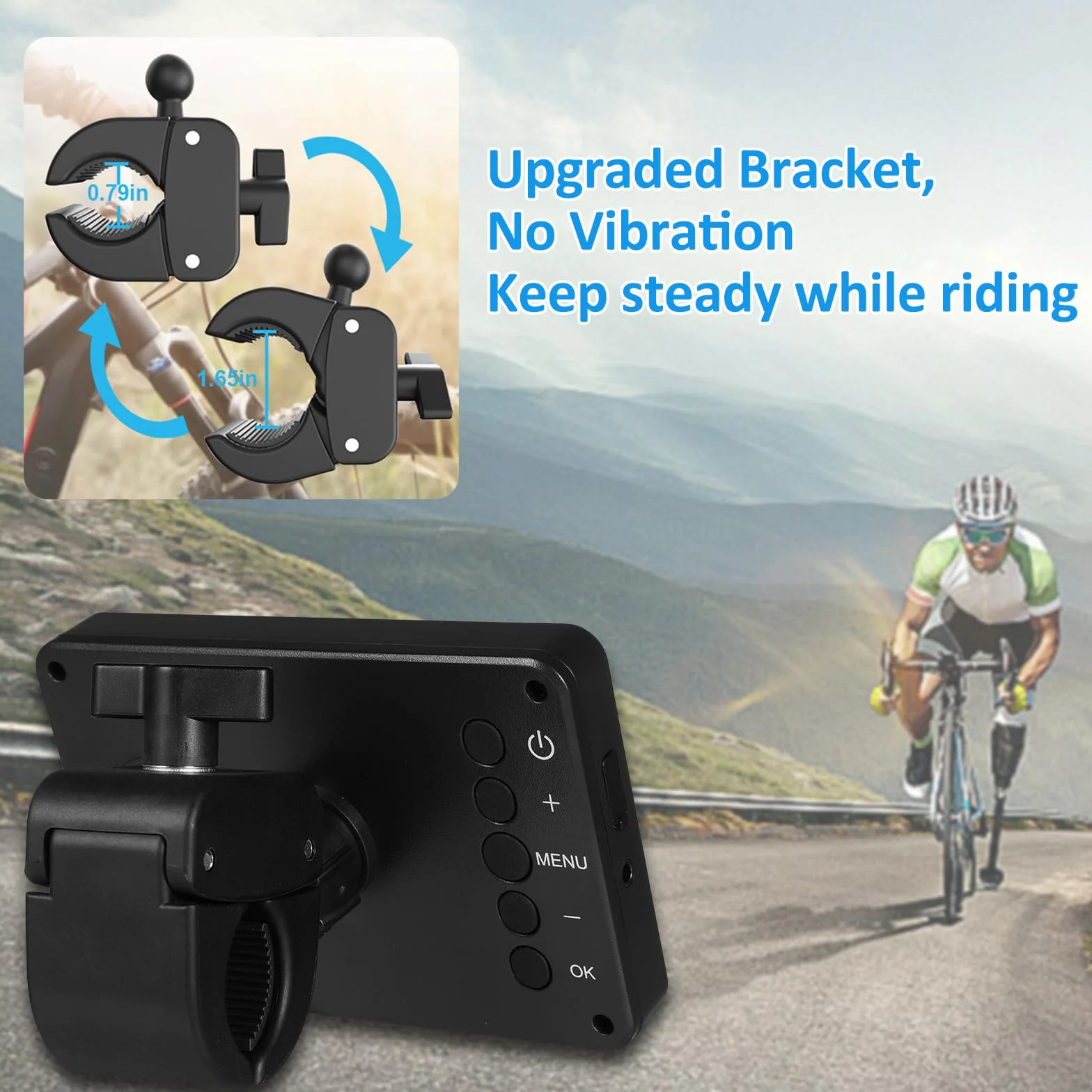 Shkalacar Tylna kamera rowerowa 1080P z monitorem 4,3 cala, 8 diod LED noktowizor