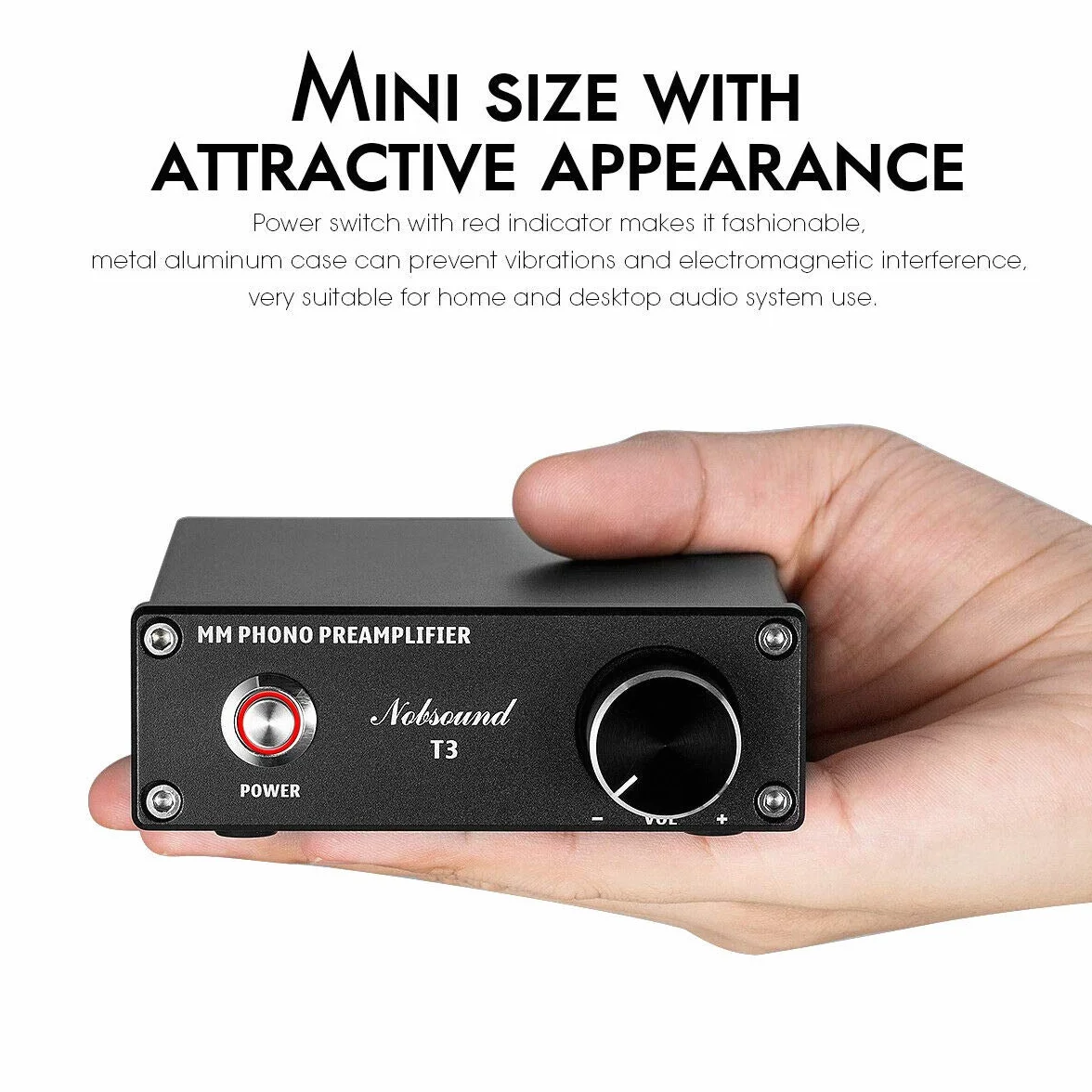 Nobsound Mini Hi-Fi MM przedwzmacniacz gramofonowy RIAA, przedwzmacniacz płyt gramofonowych, wzmacniacz gramofonowy