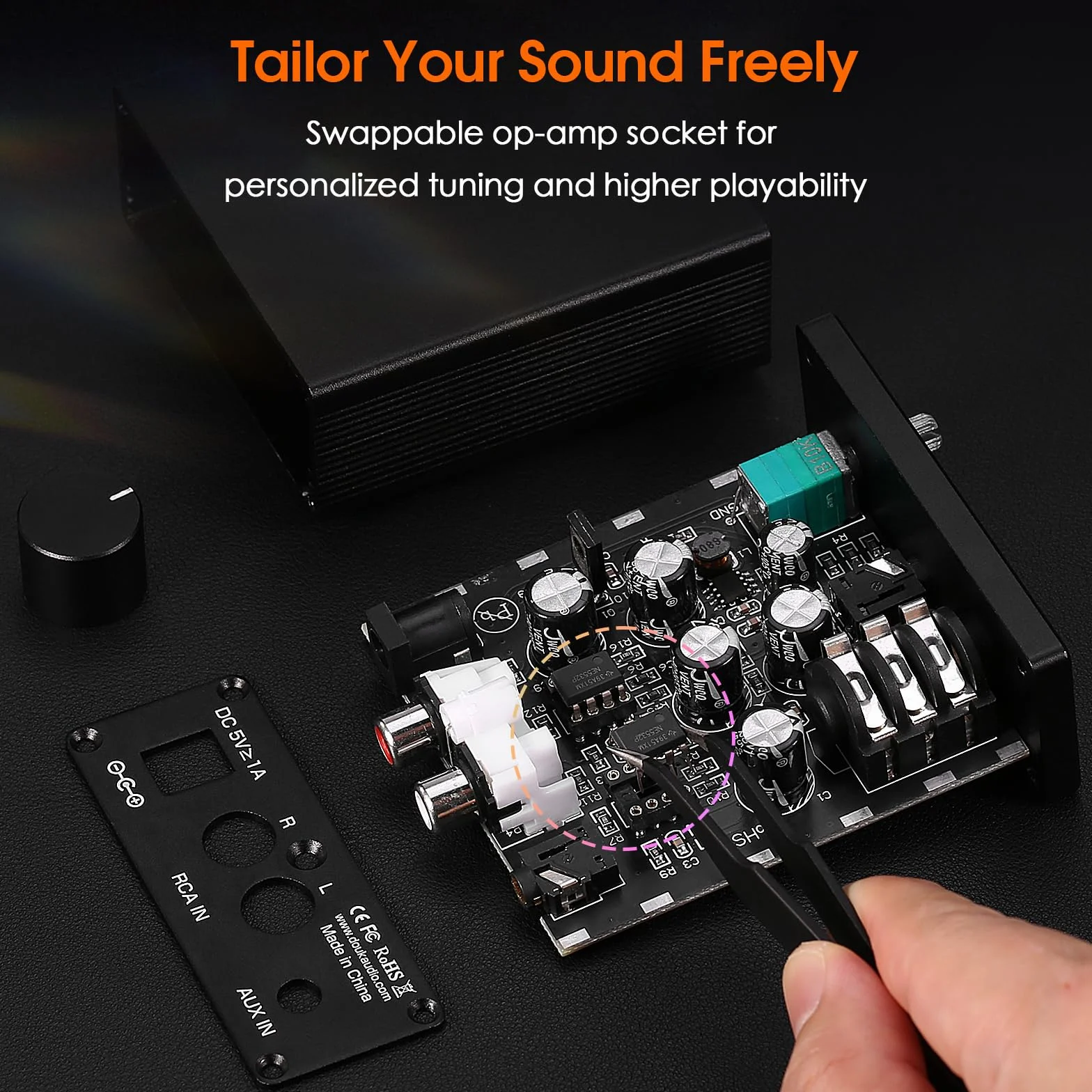 Nobsound P10 Mini wzmacniacz słuchawek HiFi Audio Stereo 24-600Ω