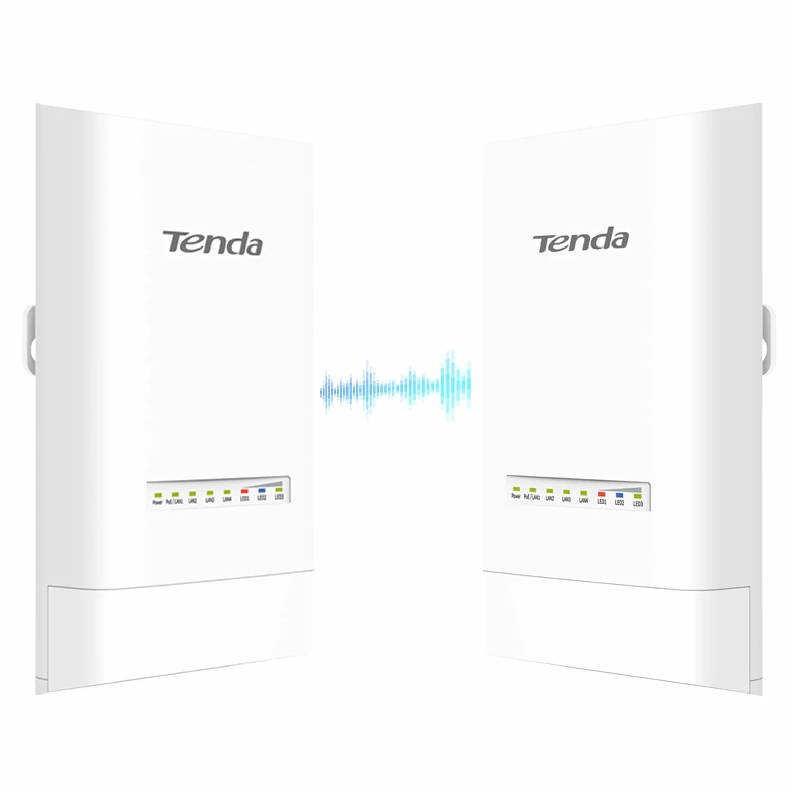 Tenda OS3 Most WiFi Zewnętrzny punkt dostępowy 867 Mb/s 5 GHz antena kierunkowa 12 dBi 4 porty LAN 10/100 Mbit/s zasięg 5 km zestaw 2 szt.