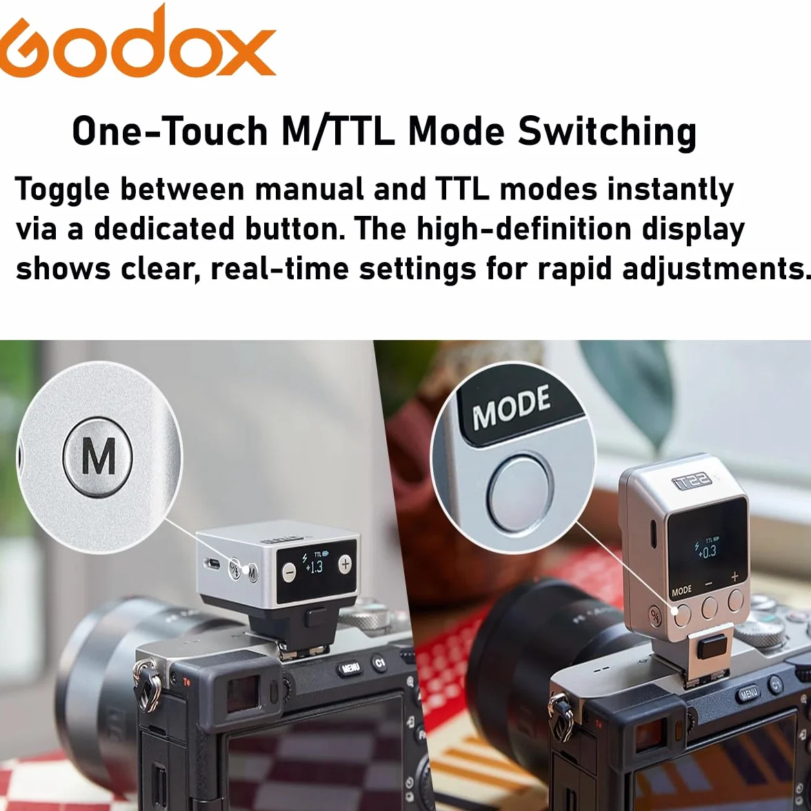 Godox IT22N Mini TTL Flash, IT22N TTL Speedlite kompatybilny z Nikon Z6III Z8 Z5 Z50II Z50 Zfc Z6II Z30 Z6 Z50II Z7II Z8 Z9