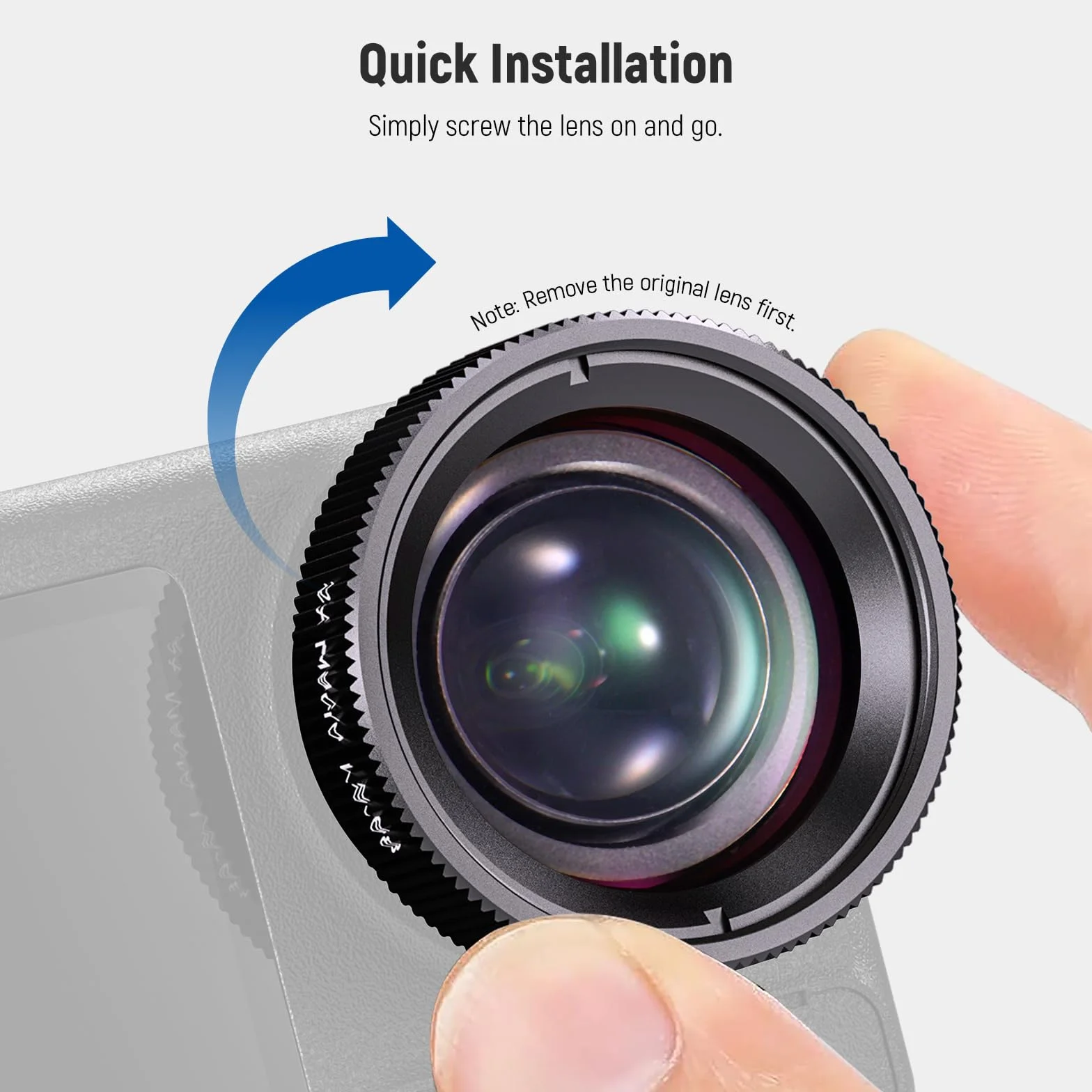 NEEWER Obiektyw makro kompatybilny z kamerą DJI Osmo Action 5 Pro/4, powiększenie 2x, 2 elementy w 1 grupie, odległość ogniskowa 3-4 cm, akcesorium do fotografii z bliska, niewodoodporny, LS-68