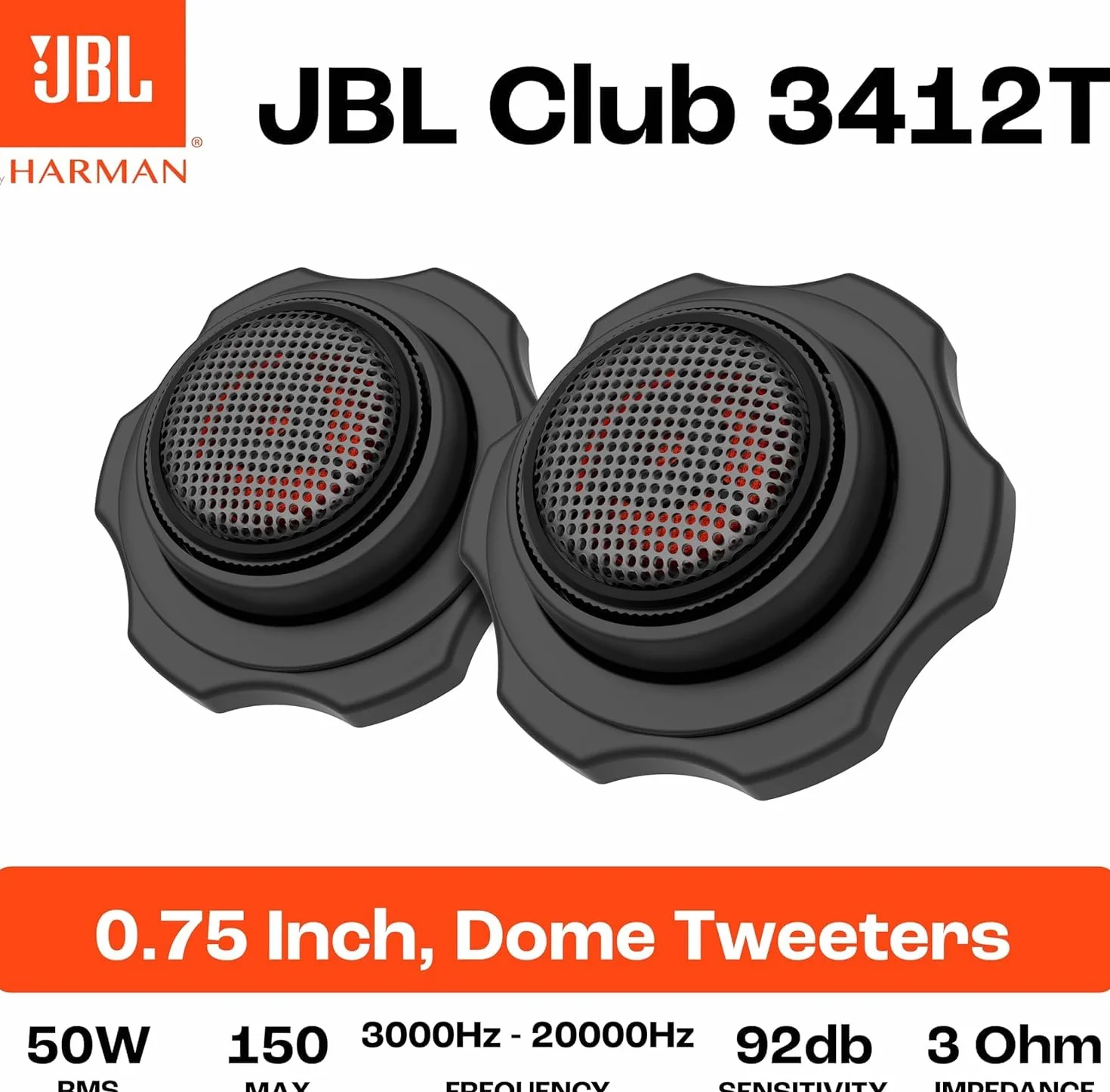 JBL CLUB 3412T 3/4" 1,9 cm 50 W kopułowe głośniki wysokotonowe samochodowe