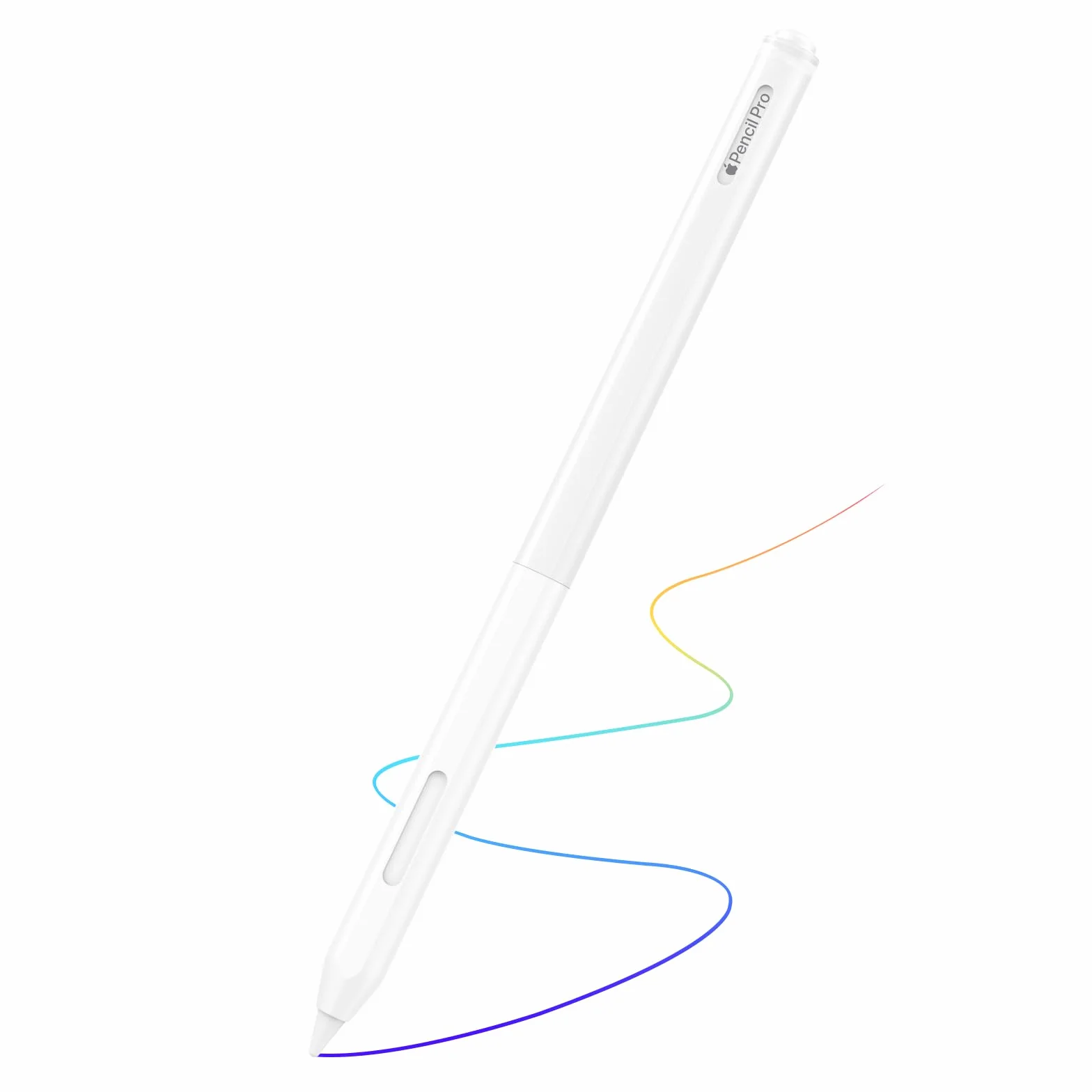 MoKo for Apple Pencil Pro Case, Apple Pencil 2nd Generation Silicone Case, Crystal Clear Case Holder Protective Cover Sleeve Compatible with iPad Pencil Pro and 2nd Generation Only, Crescent White