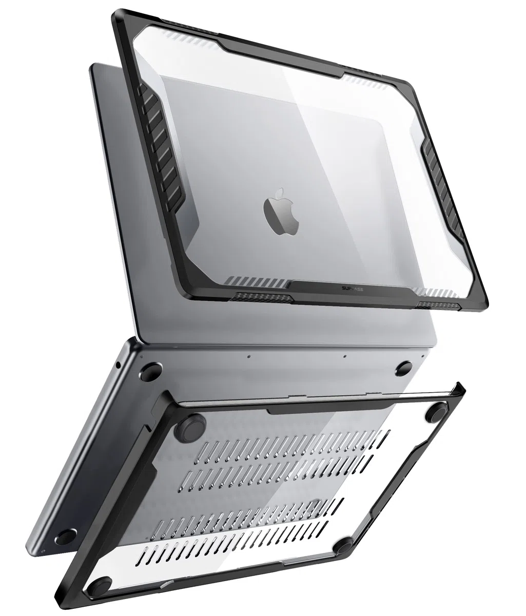 SUPCASE Etui Unicorn Beetle do MacBooka Air 13,6" (M3/2024, M2/2022) A2681, dwuwarstwowe twarde etui do MacBook Air 13,6" z Touch ID (czarne)