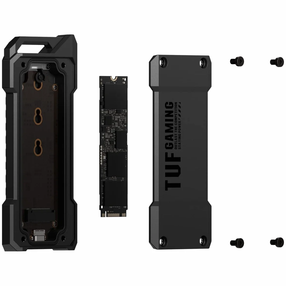 ASUS TUF Gaming A1 obudowa SSD USB-C 3.2 Gen 2x2 M.2 NVMe PCIe SATA MIL-STD-810H wodoodporna