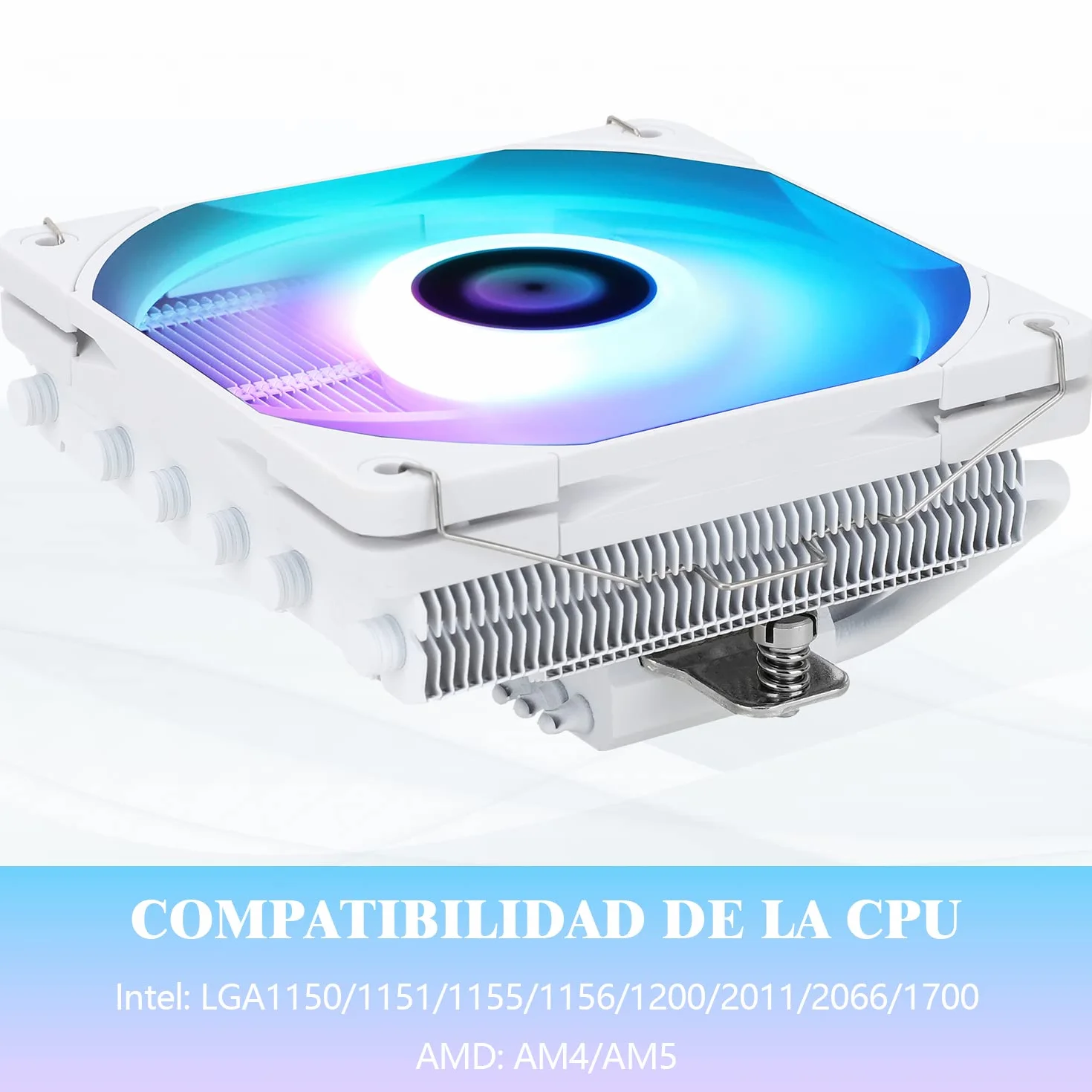 THERMALRIGHT AXP120-X67 BIAŁY ARGB niskoprofilowy chłodnik powietrza do CPU z prawym 120-mm-TL-C12015W-S wentylatorem PWM, 6 heatpipes, 67 mm wysokości, dla AMD AM4/Intel LGA 1700/1150/1151/1155/1156