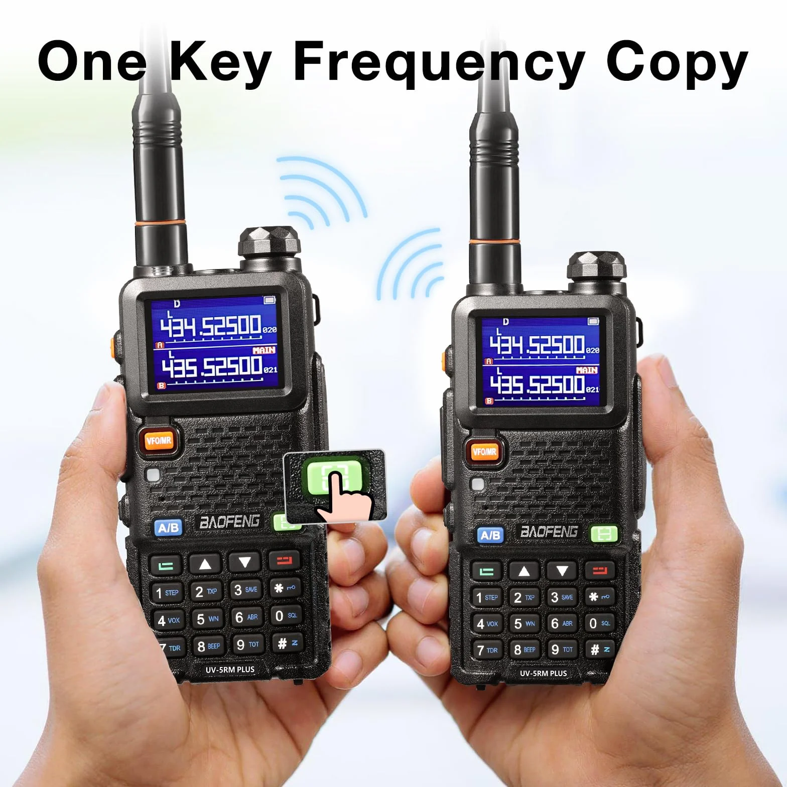 BAOFENG UV-5RM Plus amatorskie radio wielopasmowe krótkofalówka, ładowalne radio ręczne z długim zasięgiem, kopiowanie częstotliwości, pasmo lotnicze, bateria 2500 mAh