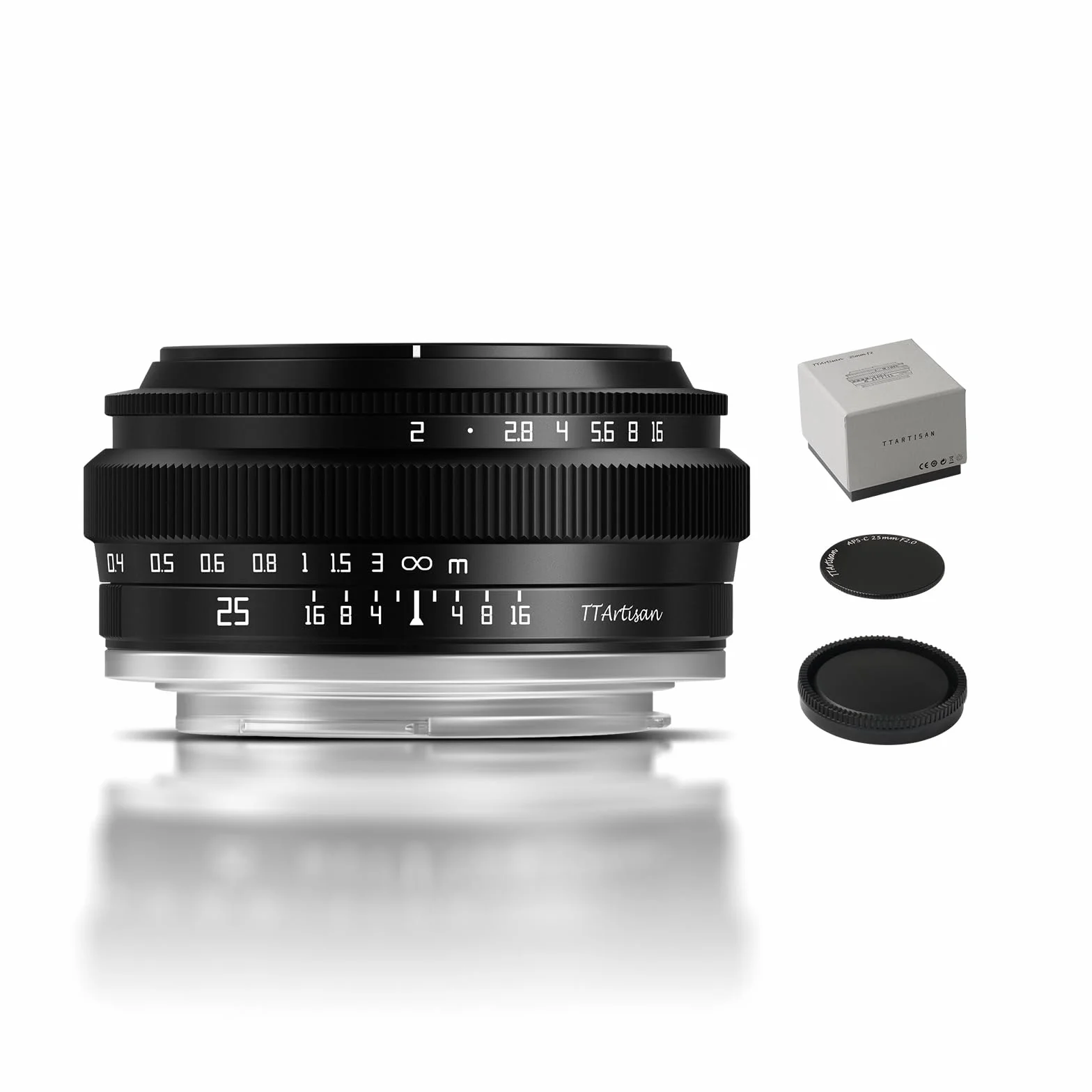TTARTISAN 25 mm f2 do montażu RF, APS-C ręczna regulacja ostrości, obiektyw aparatu bezlusterkowego, kompatybilny z uchwytem Canon EOS-RF