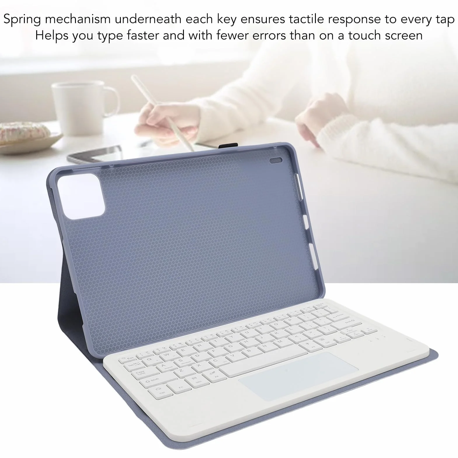 Etui na klawiaturę do Bezprzewodowa Klawiatura Bluetooth z osłoną ochronną dla Mi Pad 6 6 Pro, Przenośna Podstawka ze Skóry PU z wyjmowaną magnetyczną klawiaturą