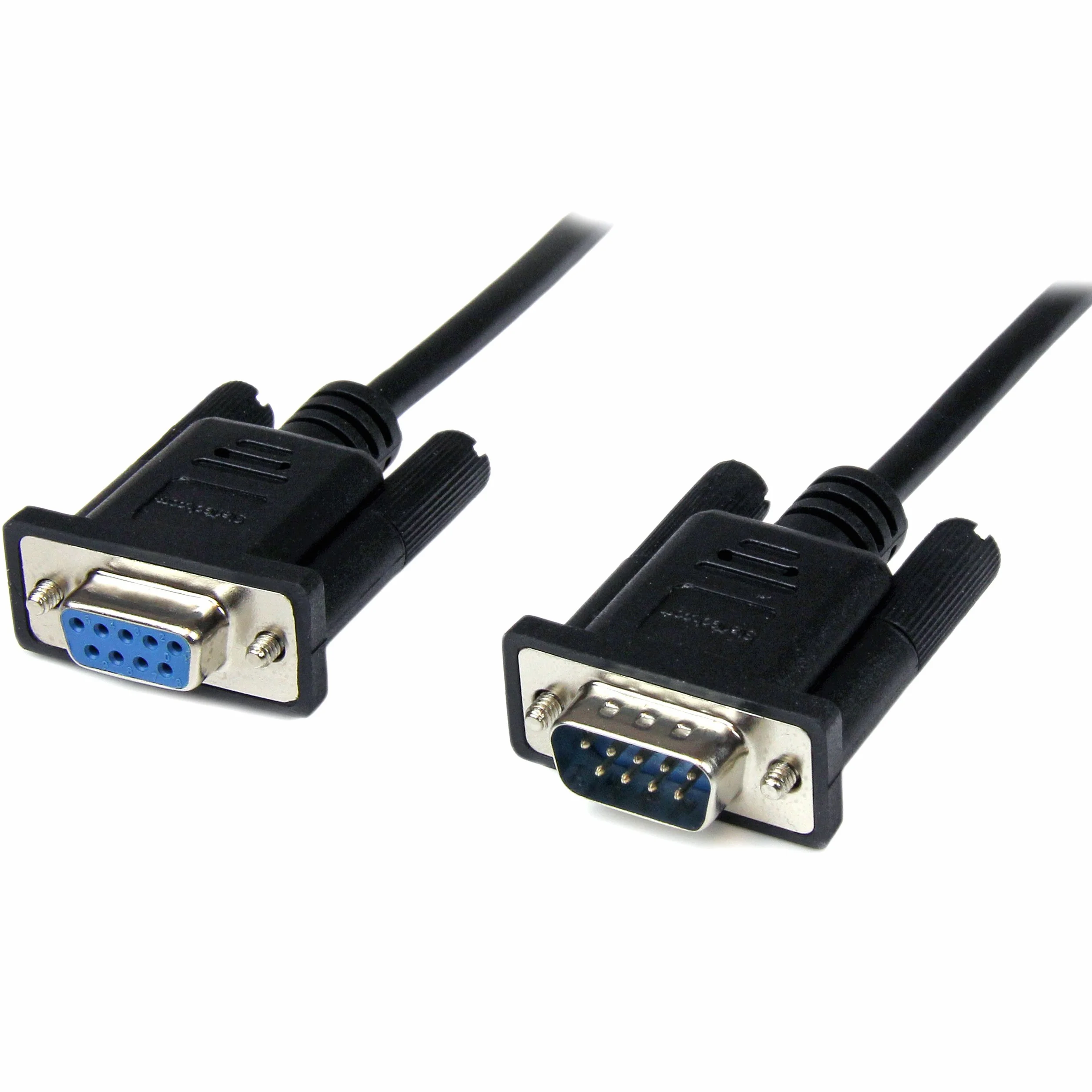 StarTech.com 1 m czarny DB9 RS232 szeregowy kabel modemu Null F/M, DB9 męski na żeński, 9-pinowy kabel modemu, 1 x DB9 (M), 1 x DB9 (F) - czarny