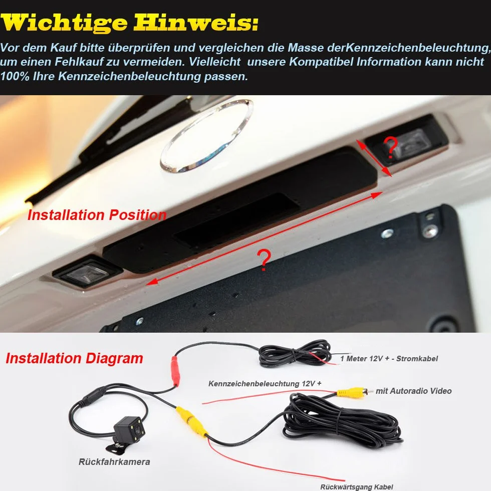 Kamera cofania zamienna do Audi A3 A4 A5 Q5 Q7 Golf Passat Skoda Octavia