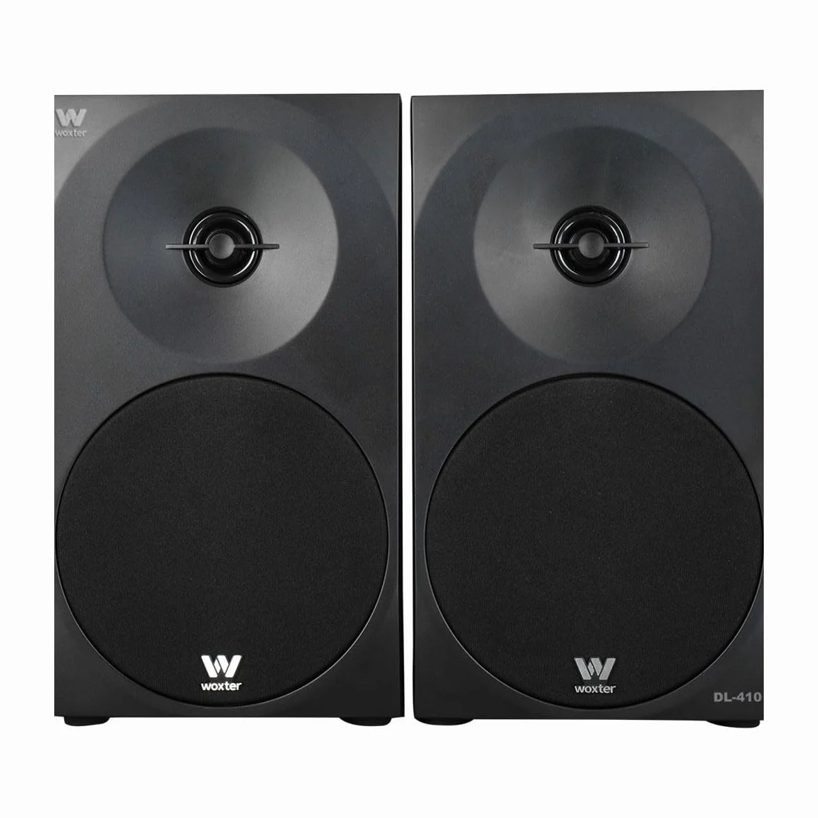 Woxter Dynamic Line 410 Black – 2.0 głośnik stereo (zasilanie o mocy 150 W, drewno, 4 głośniki niskotonowe, 2 głośniki wysokotonowe, 3,5 mm, RCA, system Bass Reflex Control (głośność, wysokie tony,